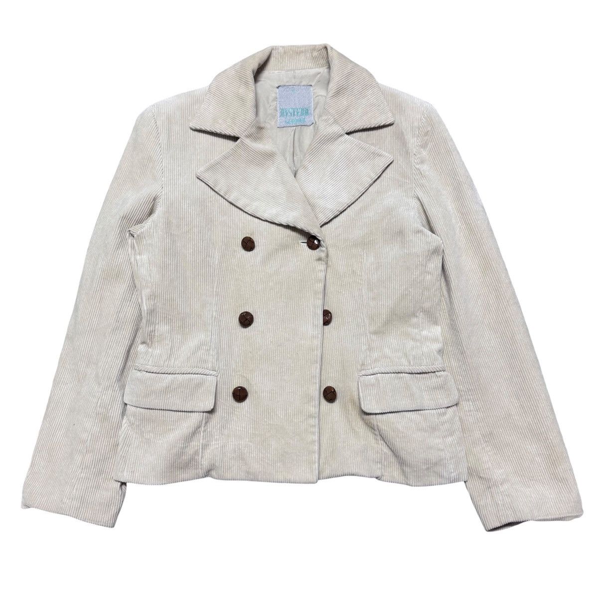 Hysteric Glamour 90s Hysteric Glamour Corduroy Double Breast Peacot Jacket Size XS / US 0-2 / IT 36-38 - 1 Thumbnail