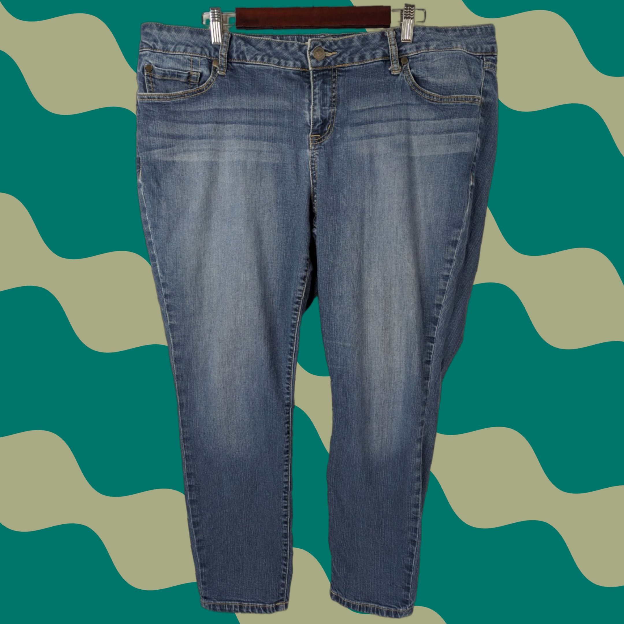 Torrid Torrid Jeans Skinny High Waist Blue Size 20 Cotton Stretch Women’s Denim Size 42" / US 20 - 1 Thumbnail
