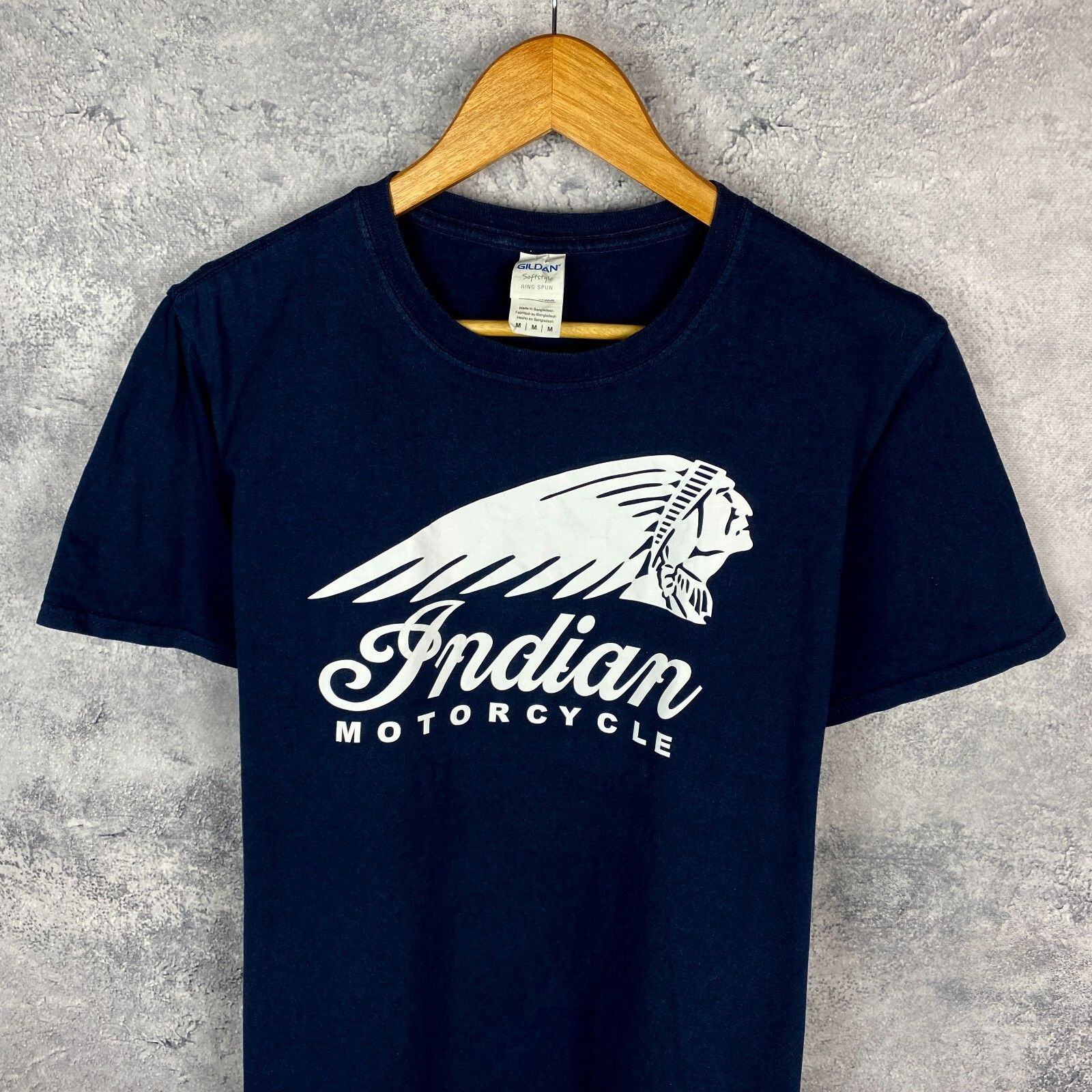 Indian Motorcycle Indian Motorcycle Tee Men's Size M Blue Short Sleeve ` Size US M / EU 48-50 / 2 - 2 Thumbnail