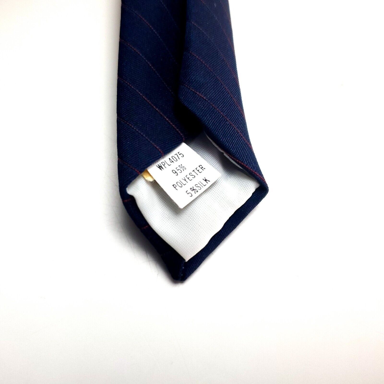Oscar De La Renta Oscar De La Renta Polyester Tie Blue Striped Short Skinny Size ONE SIZE - 4 Thumbnail
