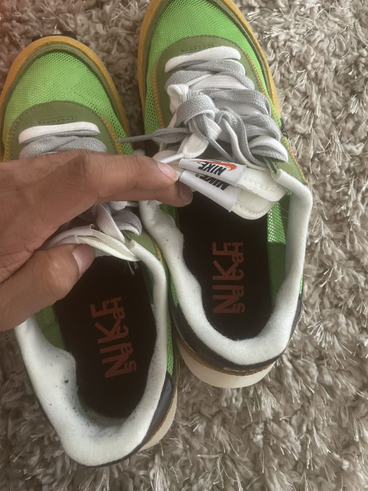 Nike × Sacai Nike Sacai x LDWaffle Green Gusto sz 9 Size US 9 / EU 42 - 7 Thumbnail
