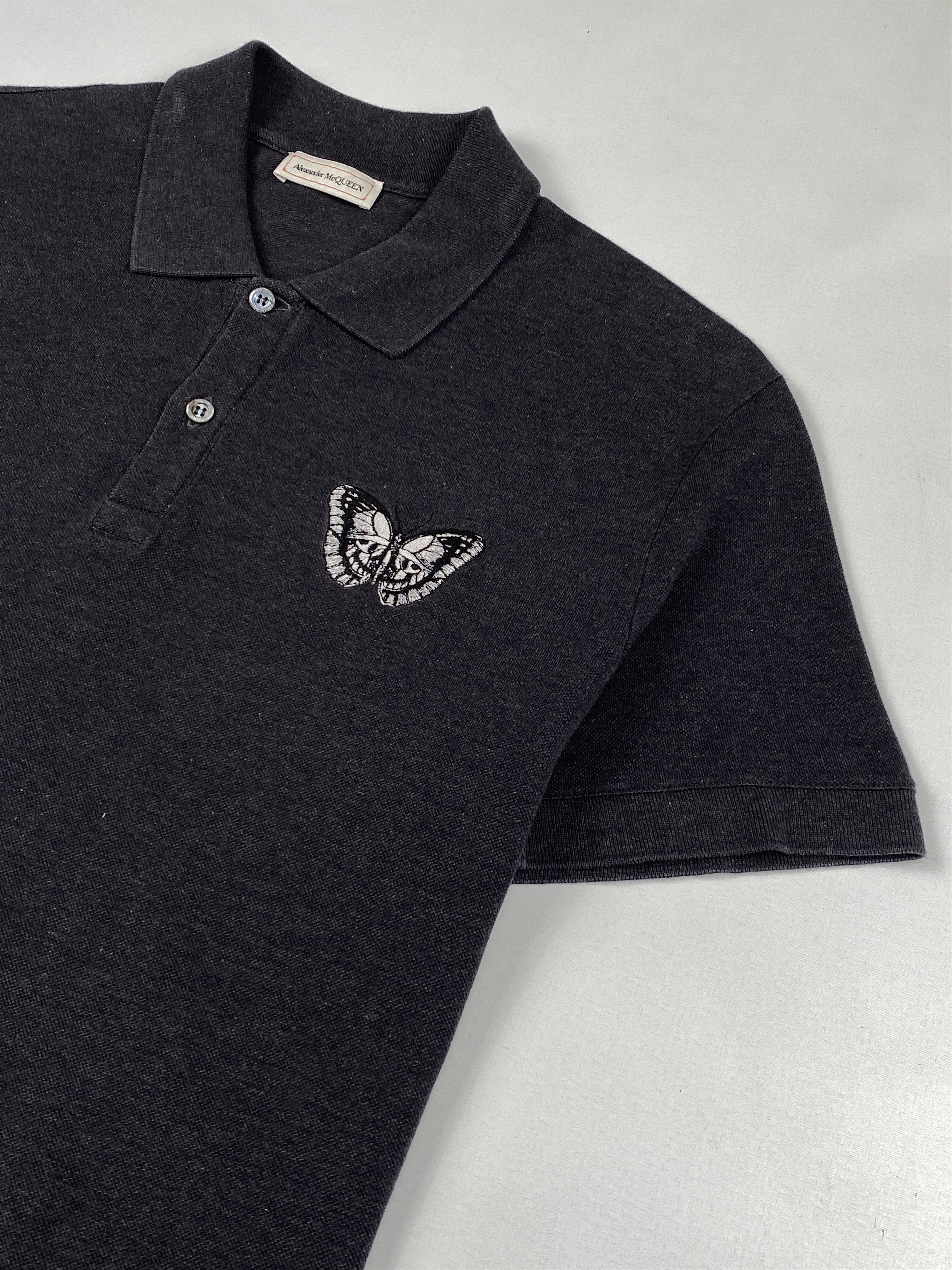 Alexander McQueen Butterfly Skull Polo Shirt Size US L / EU 52-54 / 3 - 5 Thumbnail