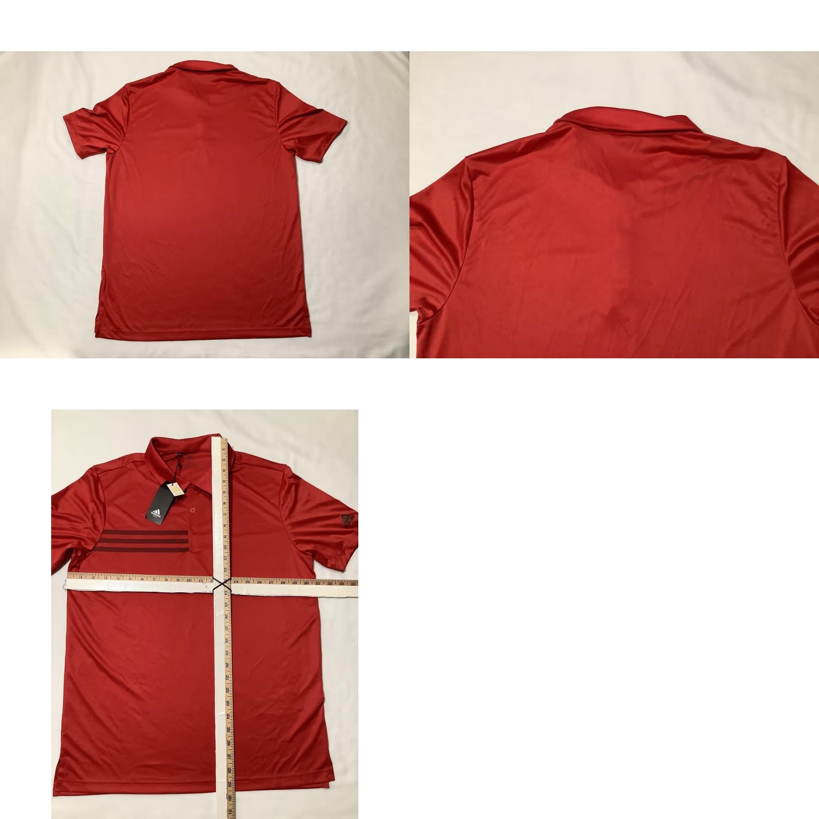 Adidas Adidas Golf Polo Shirt Mens M Red 3 Stripe Chest UPF 50 Performance Shirt Size US M / EU 48-50 / 2 - 8 Thumbnail