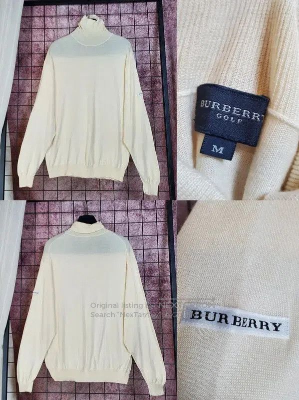 Burberry Burberry Beige Silk-Blend Embroidered Turtleneck Top. Size M / US 6-8 / IT 42-44 - 2 Thumbnail