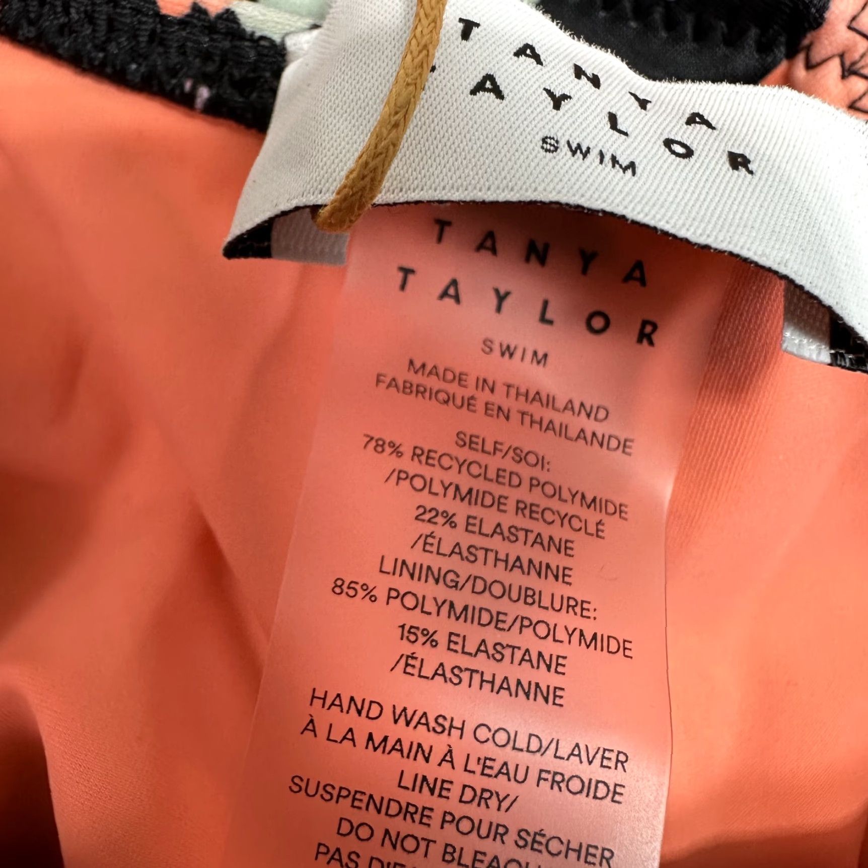 Tanya Taylor Tanya Taylor Swim Kaia Bikini Bottom Orange Black Floral High Waist Sz S Womens Size 28" / US 6 / IT 42 - 5 Thumbnail