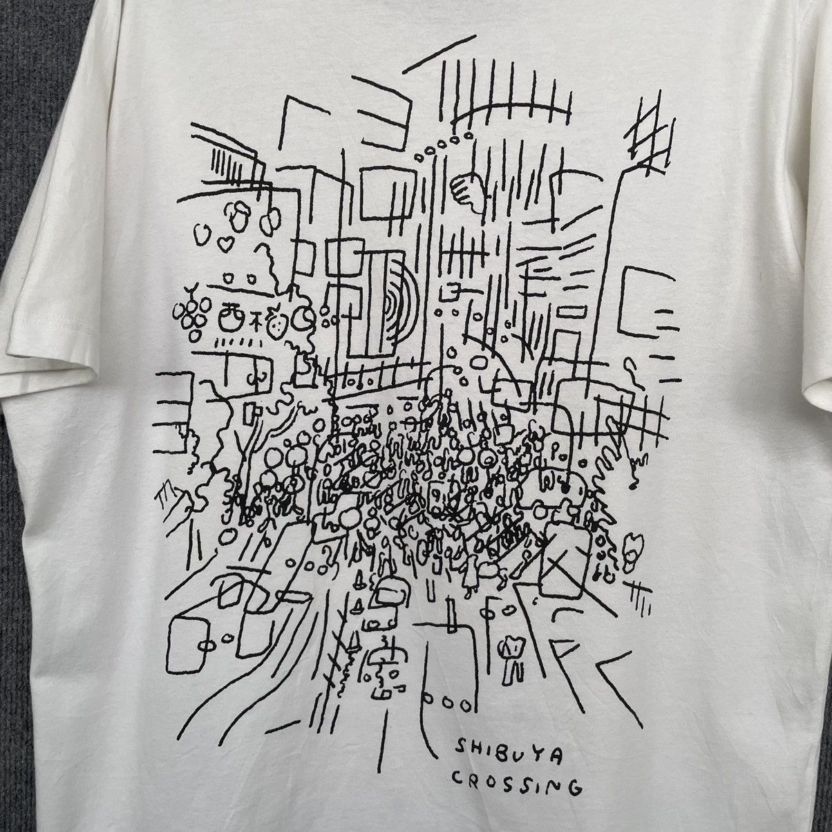 Japanese Brand Shibuya Crossing Artwork by Jason Polan Art T Shirt Size US XL / EU 56 / 4 - 2 Thumbnail