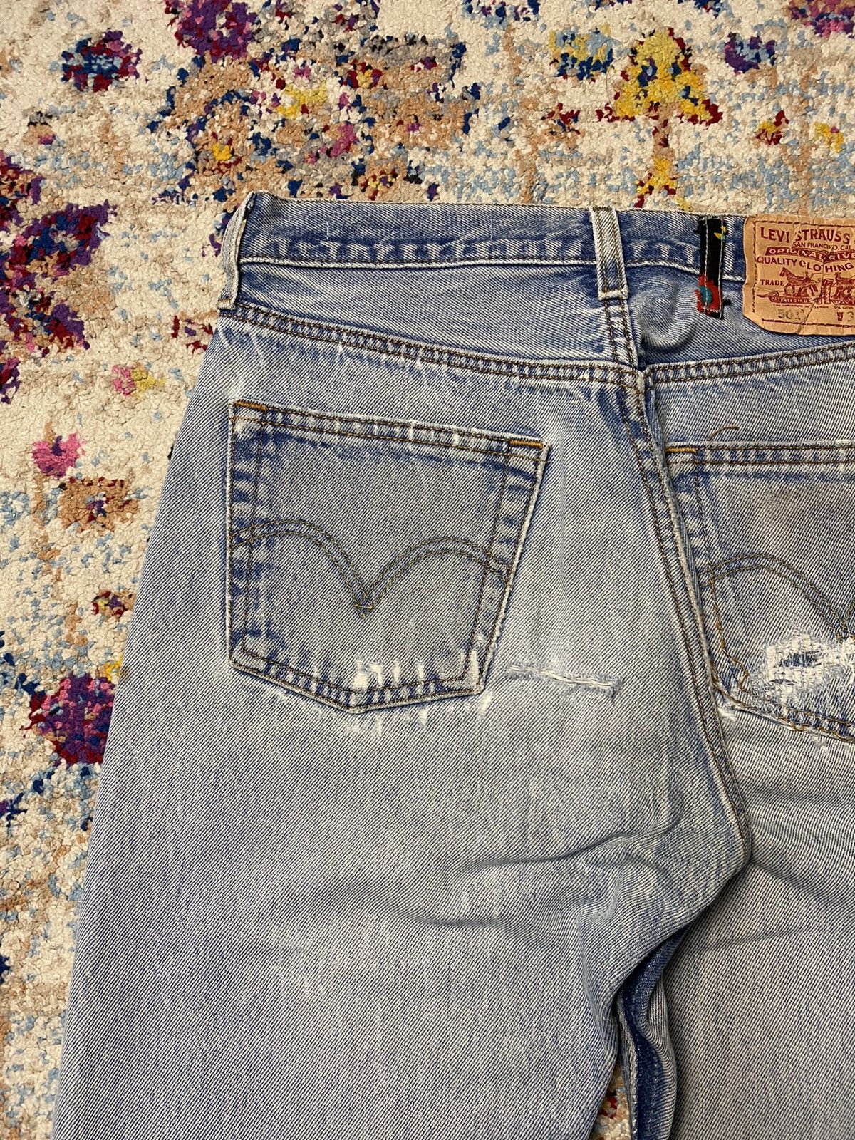 Atelier & Repairs × Levi's Atelier & Repairs Levi's 501 Rework Distressed Crop Shorts Size US 30 / EU 46 - 4 Thumbnail