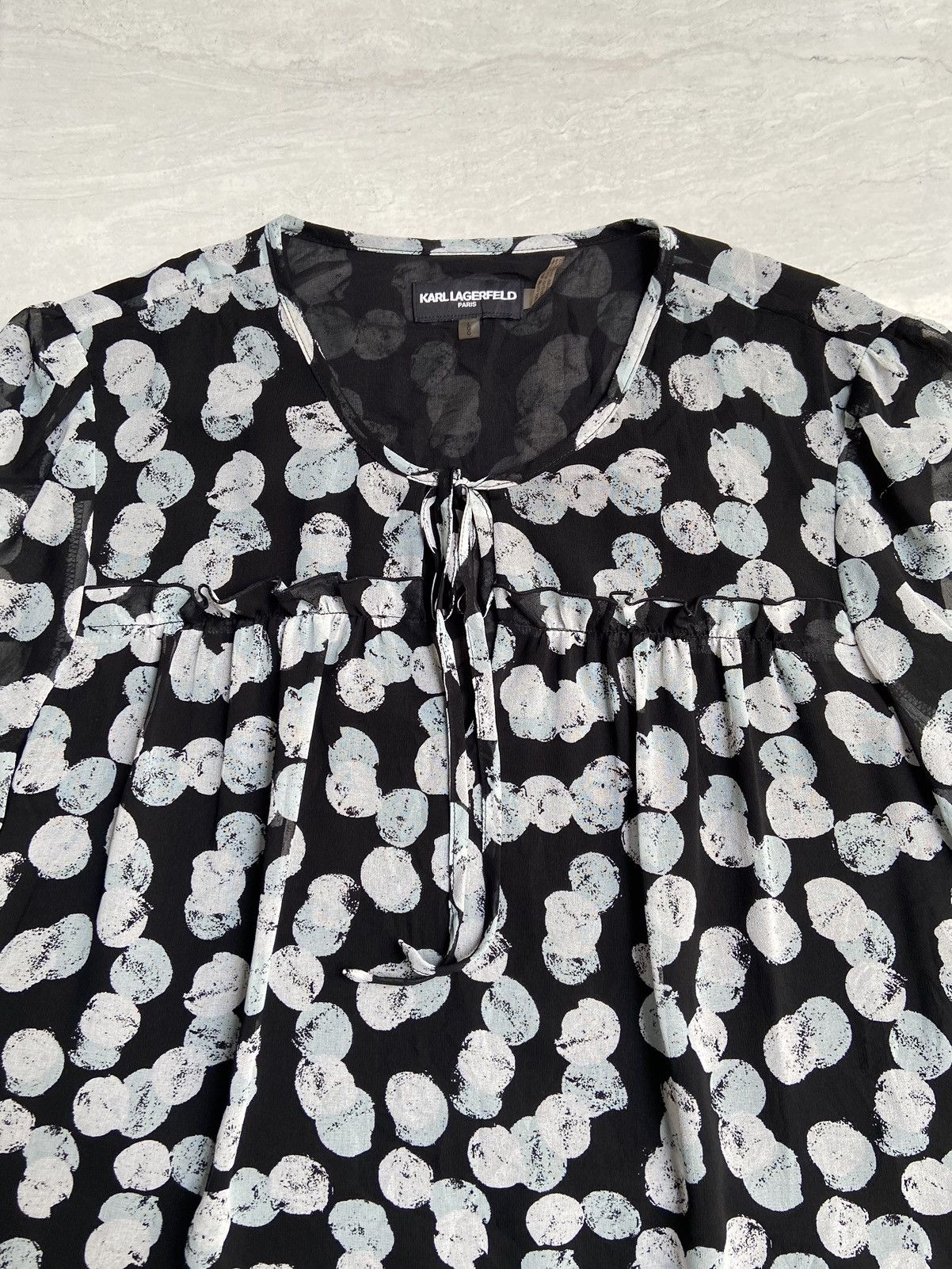 Karl Lagerfeld KARL LAGERFELD Motive Blouse Size S / US 4 / IT 40 - 3 Thumbnail