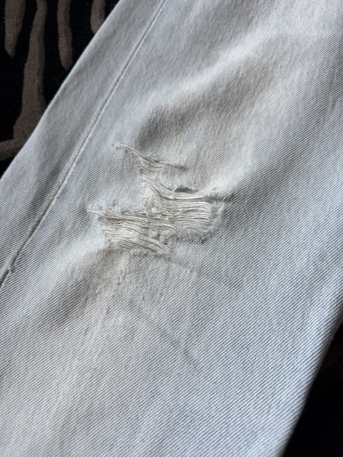 Gallery Dept. Gallery Dept. Light Wash Flare Denim Sz 33 Size US 33 - 4 Thumbnail