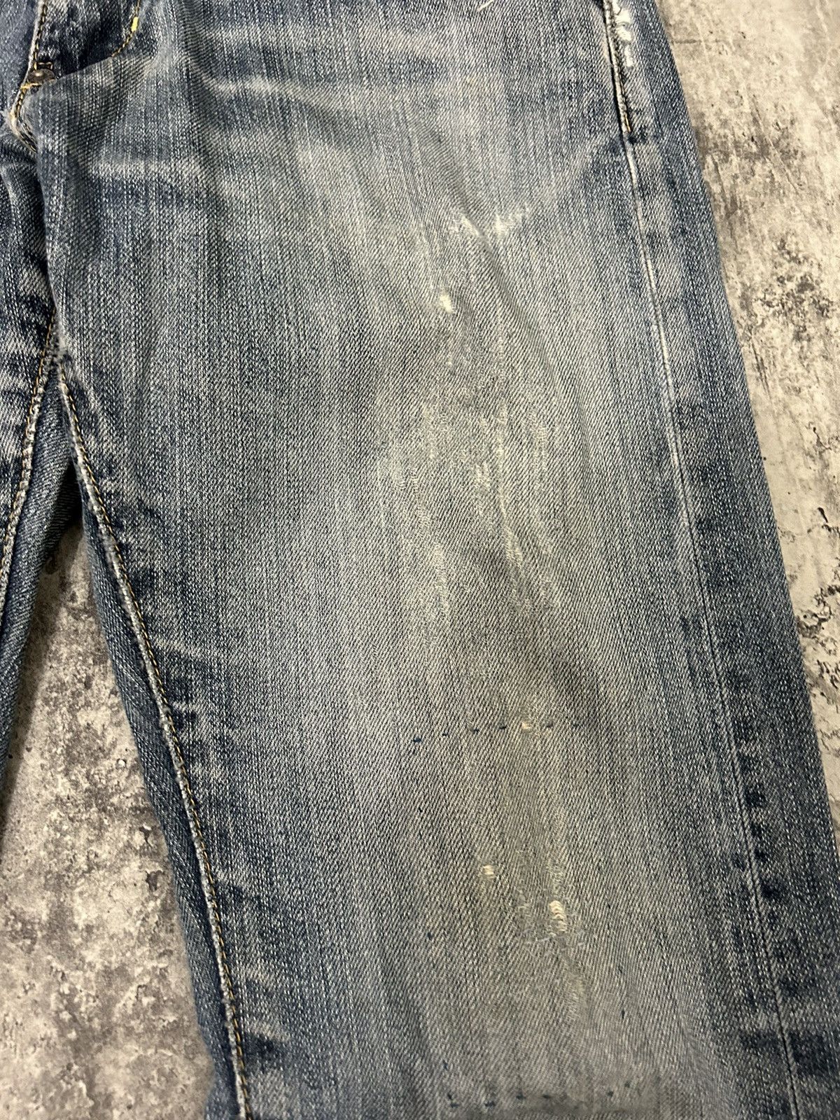 Beams Plus × Japanese Brand Beams Japan Faded Wash Distressed Jeans Size US 31 - 6 Thumbnail