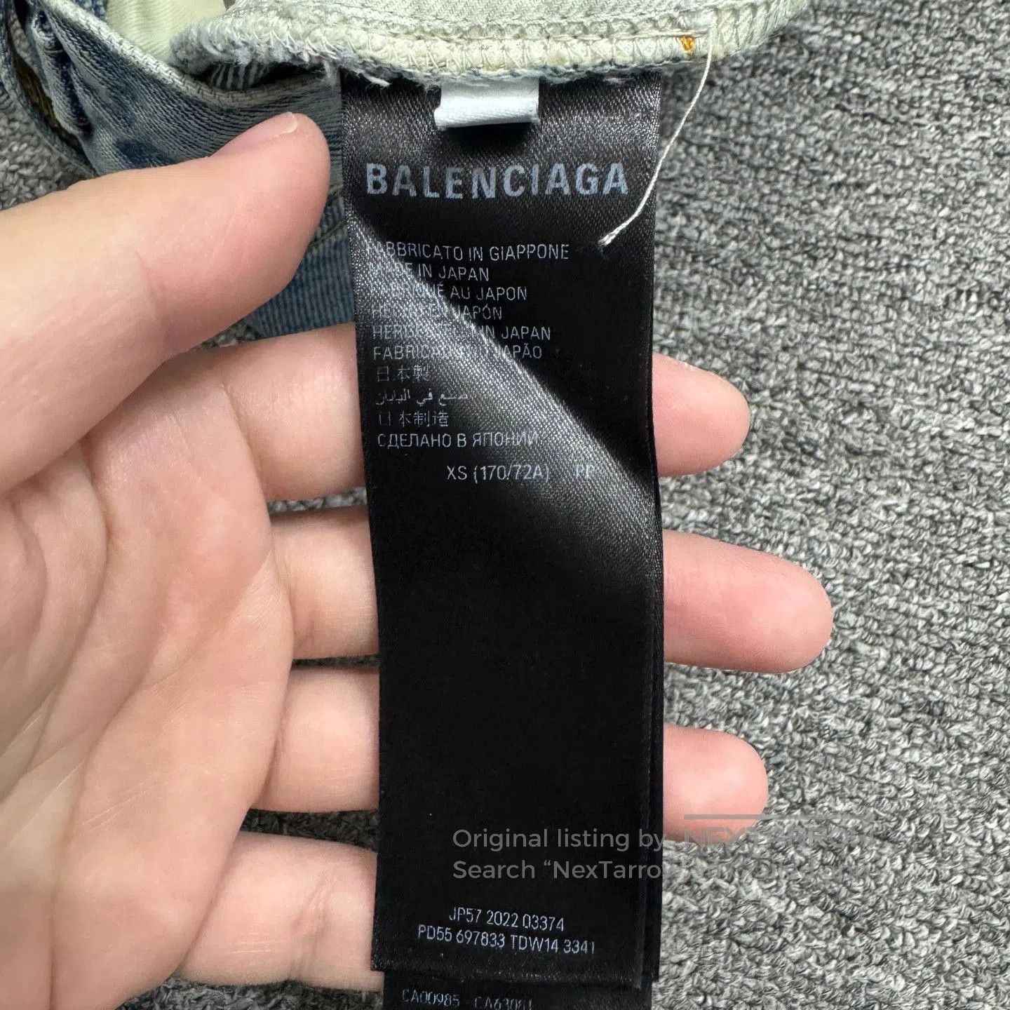 Balenciaga Blue Distressed Denim Jeans. Size US 30 / EU 46 - 4 Thumbnail