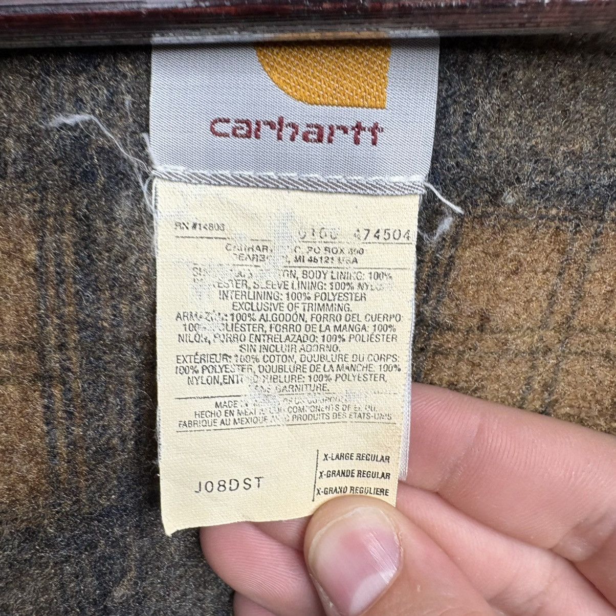 Carhartt × Vintage Vintage ASAP ROCKY Carhartt Denim Blanket Lined J08 DST Size US XL / EU 56 / 4 - 6 Thumbnail