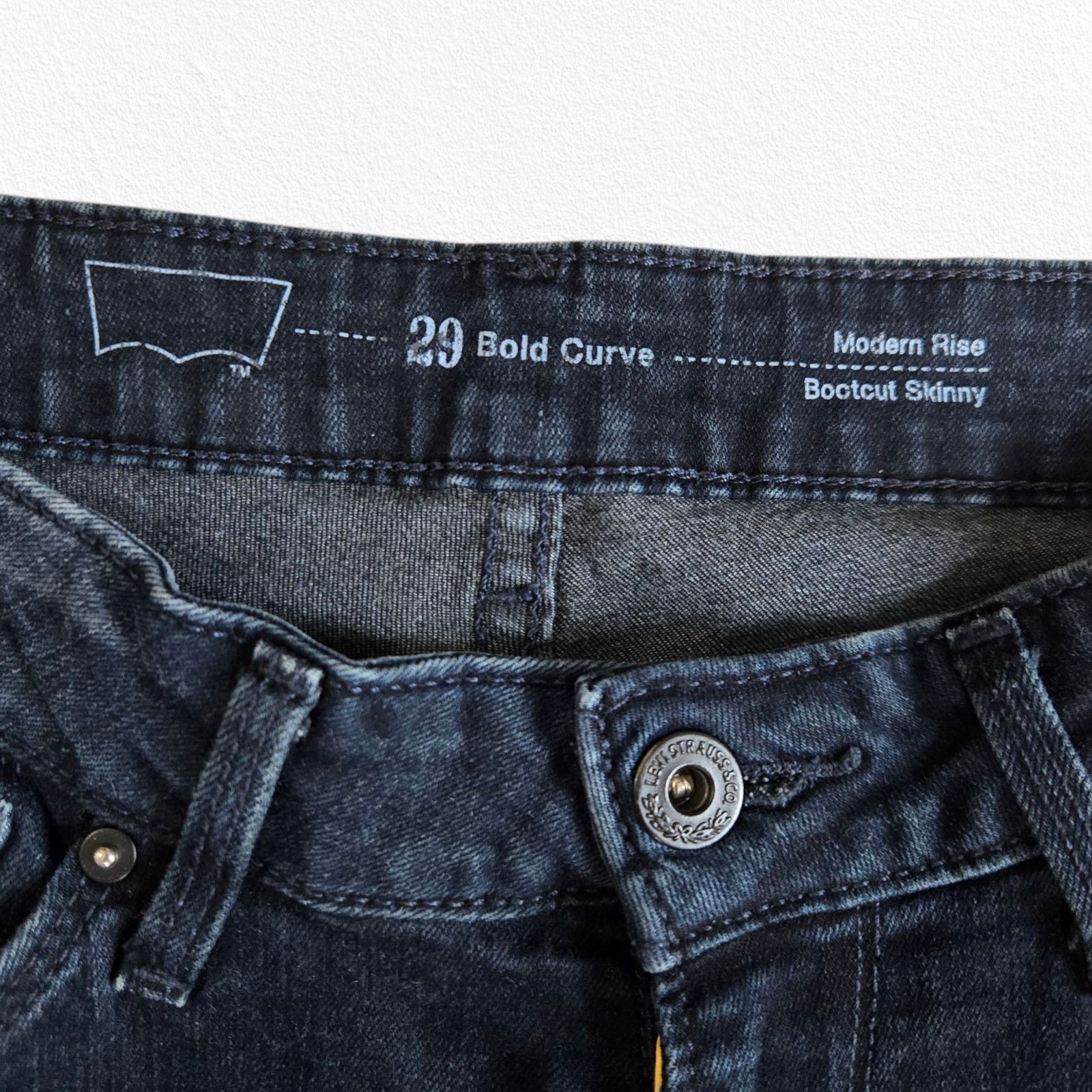 Levi's Levi's Dark Blue Bold Curve Bootcut Jeans Size 29 Size 29" - 5 Thumbnail