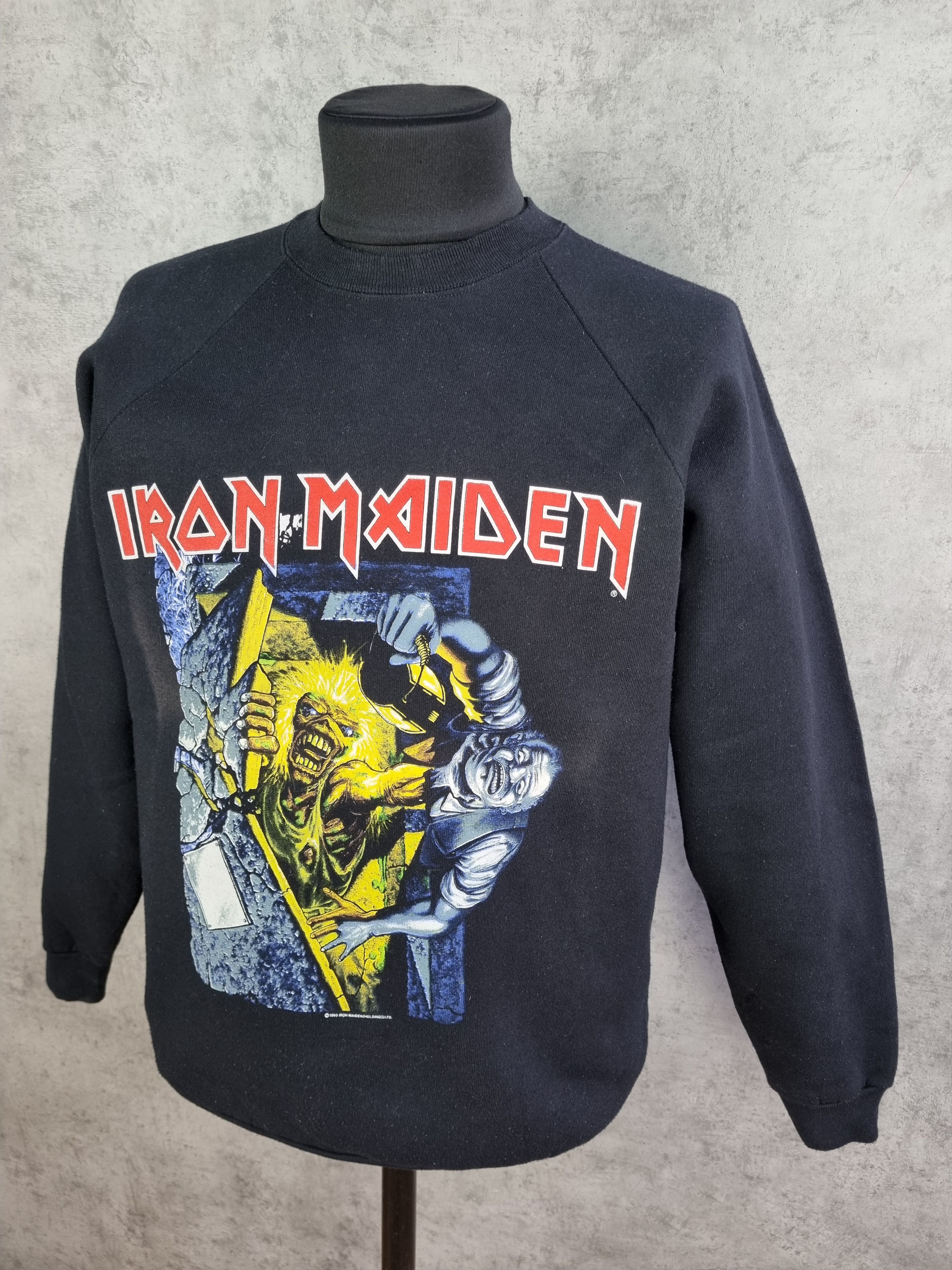 Iron Maiden × Vintage 90s Iron Maiden Big Print Vintage Hoodie Size US XL / EU 56 / 4 - 3 Thumbnail