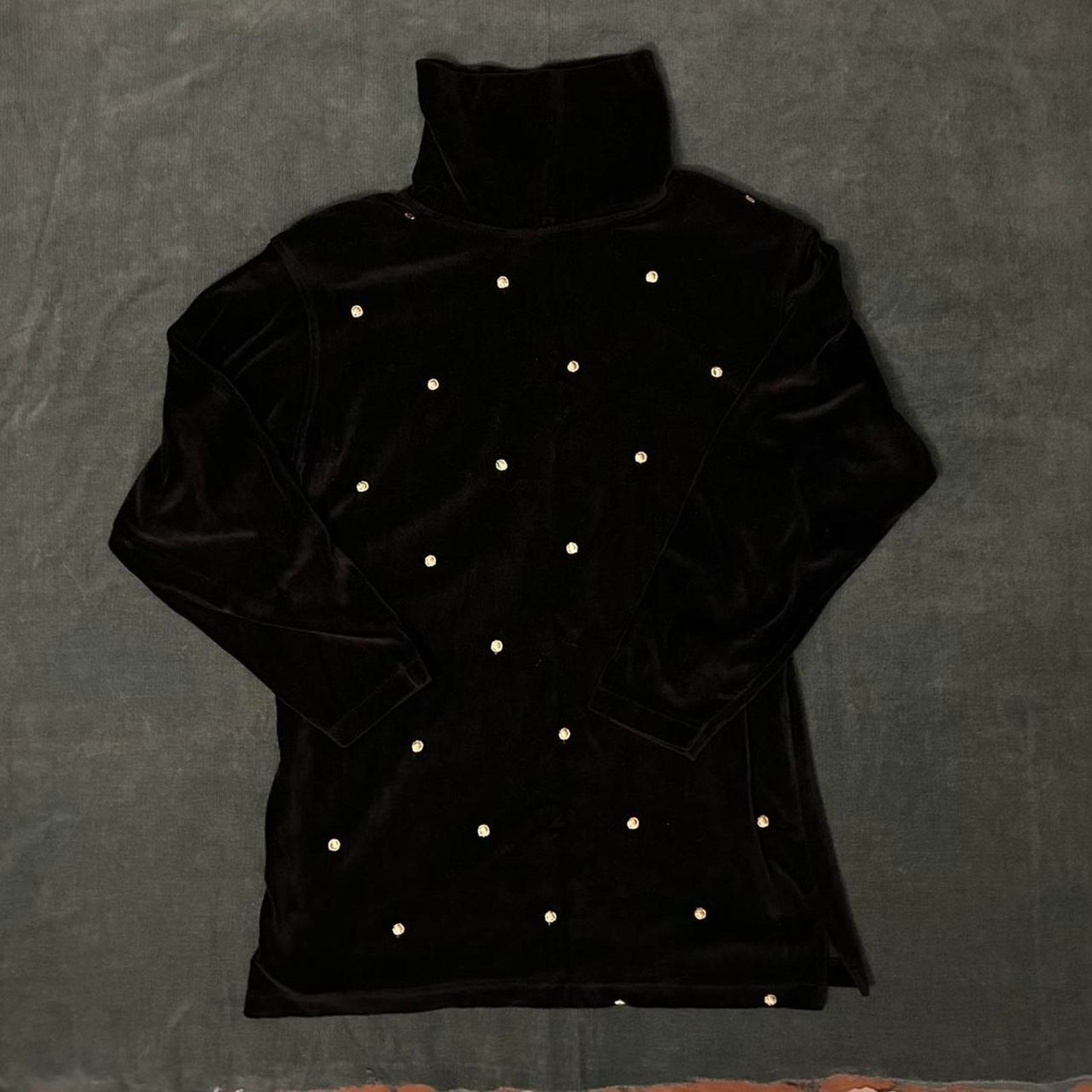 Other 1980s talbots embroided velvet turtleneck Size S / US 4 / IT 40 - 1 Thumbnail