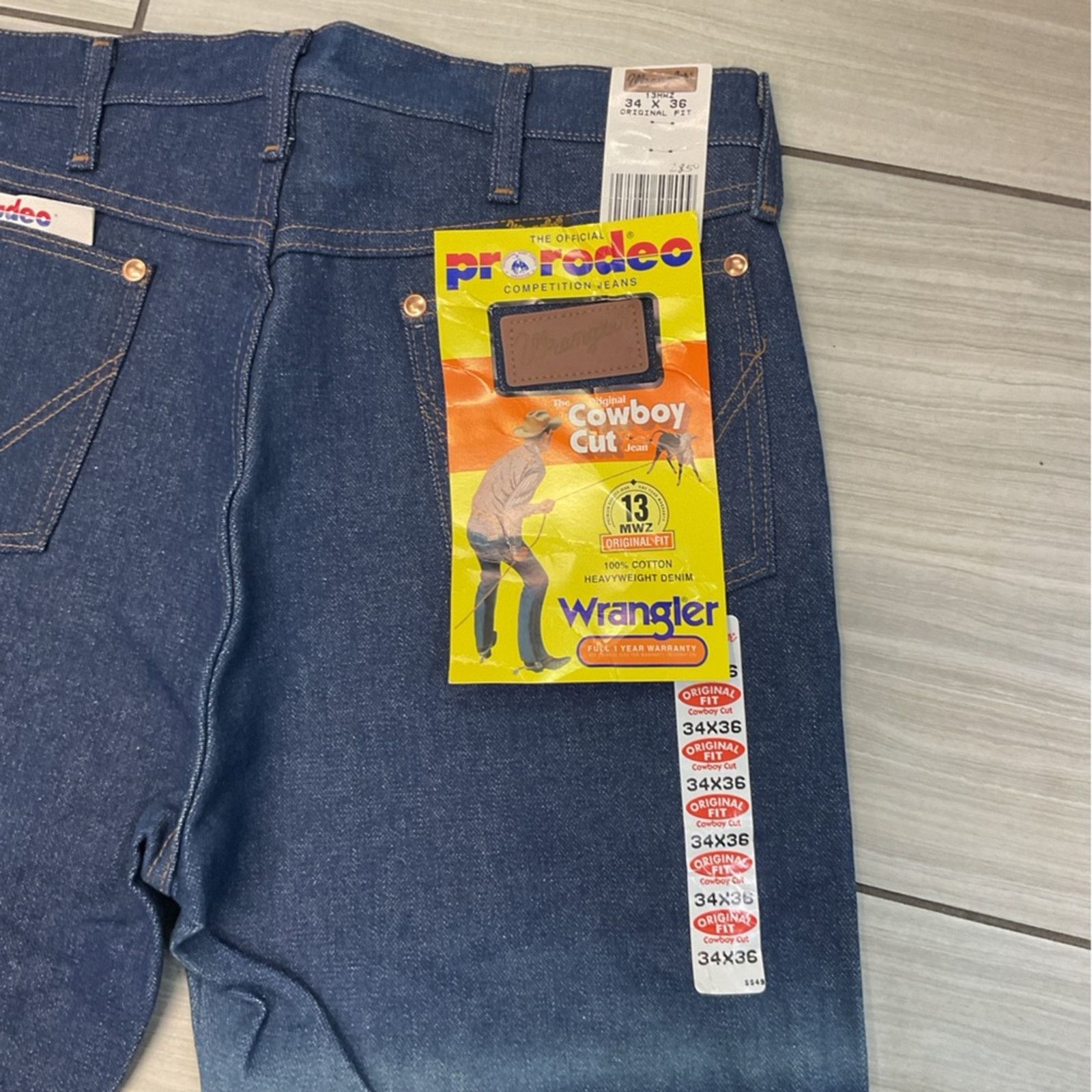Wrangler Deadstock 90’s Wrangler Cowboy Cut 13MWZ Original Fit Jeans Size US 34 / EU 50 - 4 Thumbnail