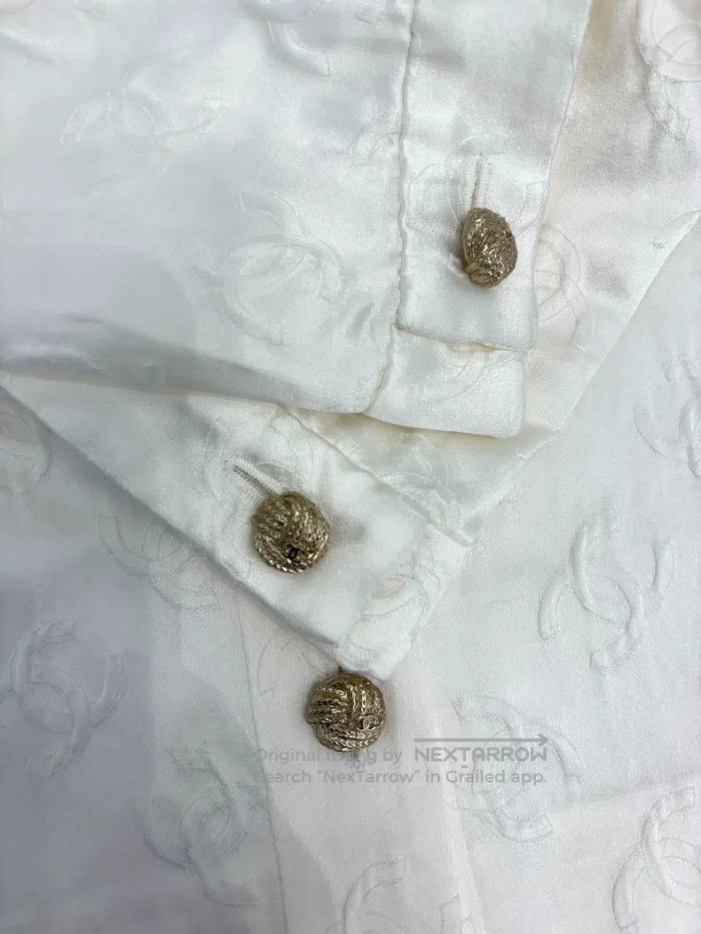 Chanel Chanel White dark flower relief coat Size XXS / US 00 / IT 34 - 4 Thumbnail