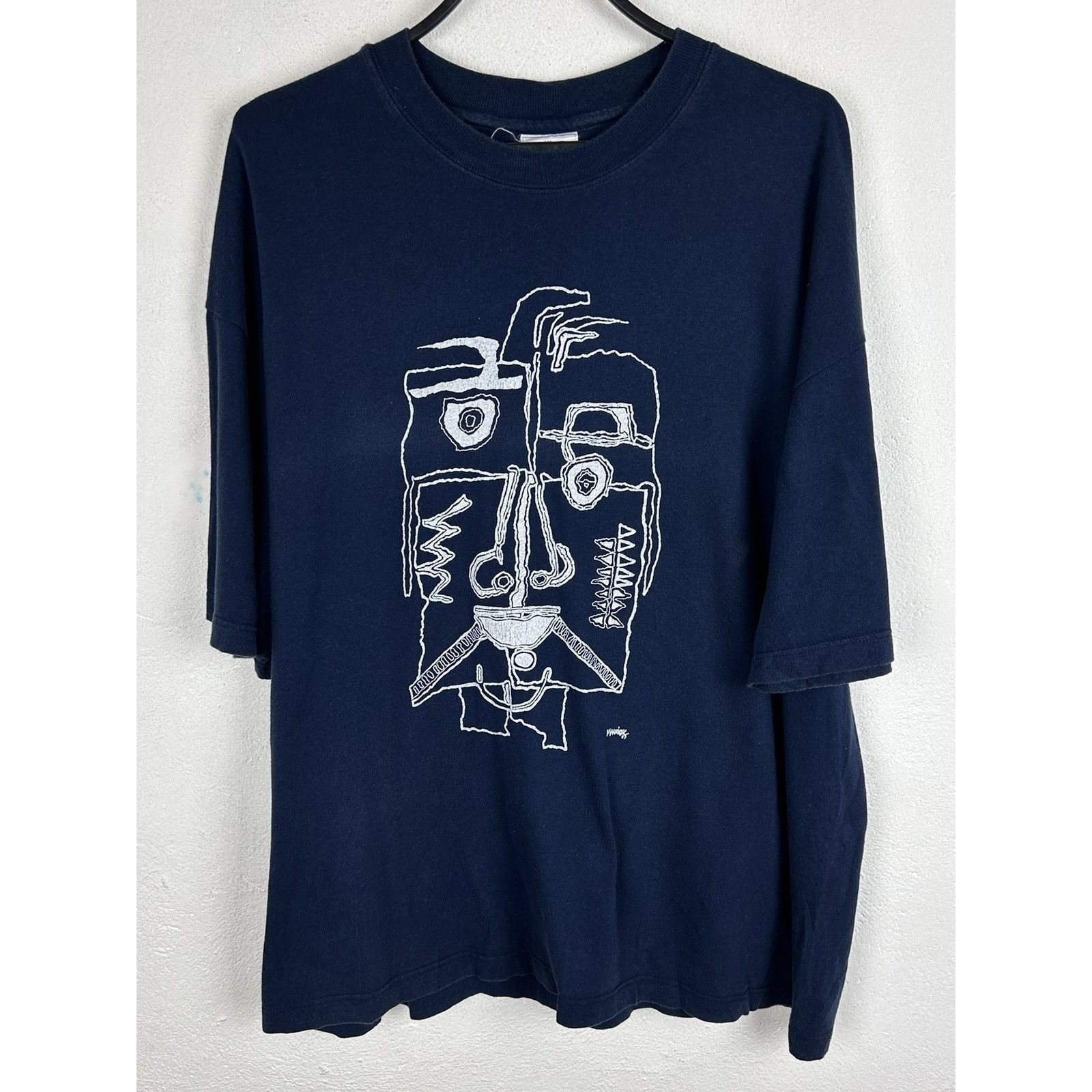 Vintage Vintage 1987 César Manrique Spanish Artist T-Shirt In Blue Size US XL / EU 56 / 4 - 1 Thumbnail