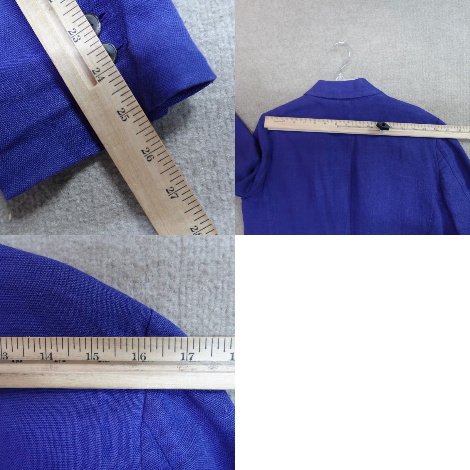 Zara Zara Blazer Womens Double-Breasted 100% Linen Blue Regular L Peak Lapel Solid Jacket Coat Shirt Tuxedo Knit? Size L / US 10 / IT 46 - 8 Thumbnail
