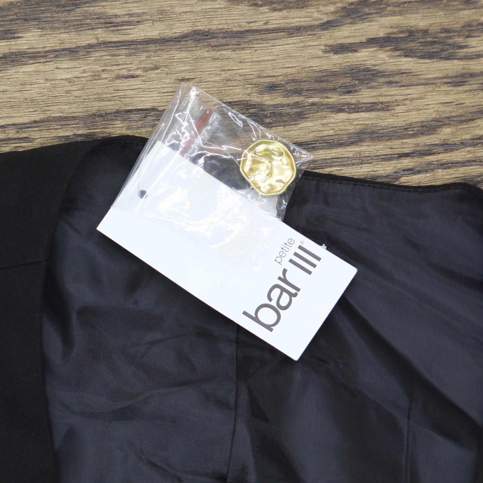 Bar III Nwt Bar Iii Button-front Cropped Vest 100207006pt Black Pxl Size XL / US 12-14 / IT 48-50 - 3 Thumbnail