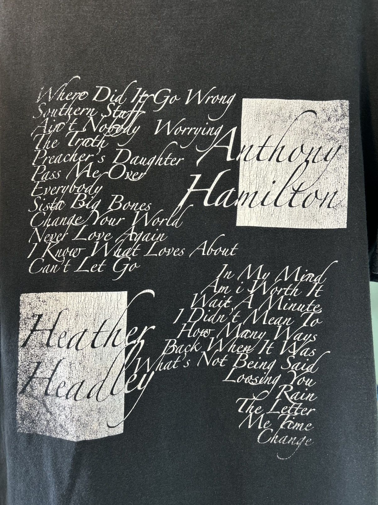 Band Tees Anthony Hamilton & Heather Headley Vintage 00’ Size US XL / EU 56 / 4 - 6 Thumbnail