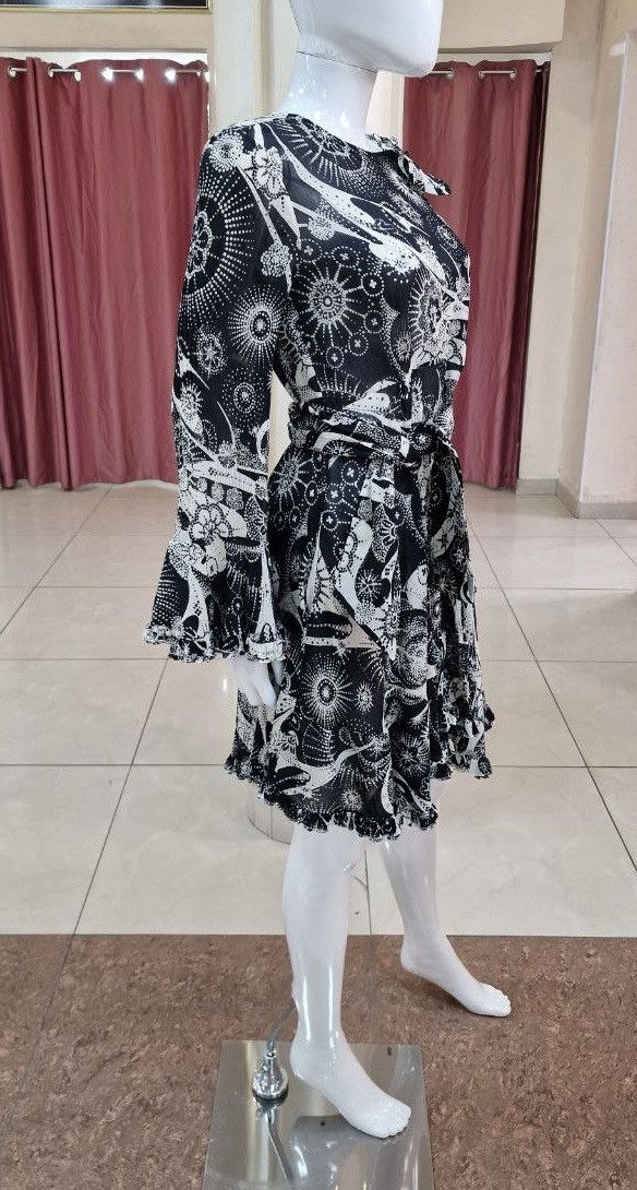Chloe CHLOE MINI FLORAL 2018 Dress in Cotton & Silk, black & white Size S / US 4 / IT 40 - 7 Thumbnail
