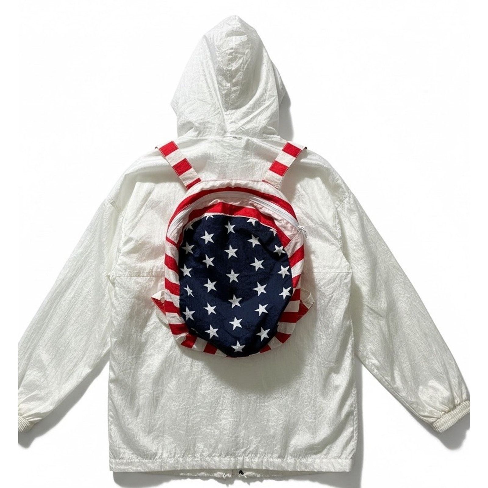 Other VTG 80s USA Flag Jacket Convert Backpack Parachute America L Size US L / EU 52-54 / 3 - 1 Thumbnail