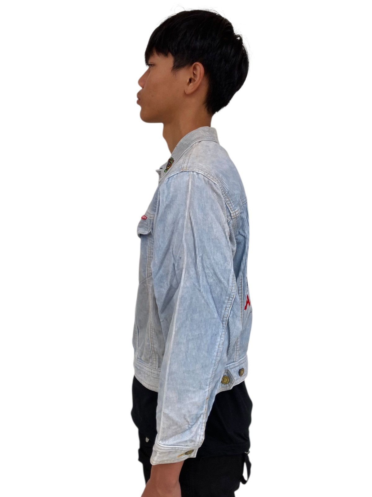 Hysteric Glamour 1980s Angel Blue - Corduroy Mascots Jacket Size M / US 6-8 / IT 42-44 - 3 Thumbnail