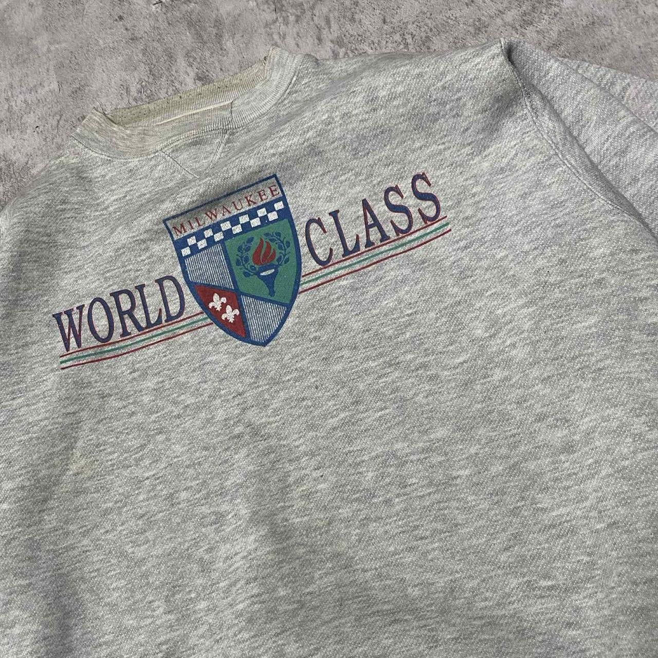 Other Grey vintage 90s sweatshirt with embroidered logo Size US L / EU 52-54 / 3 - 3 Thumbnail