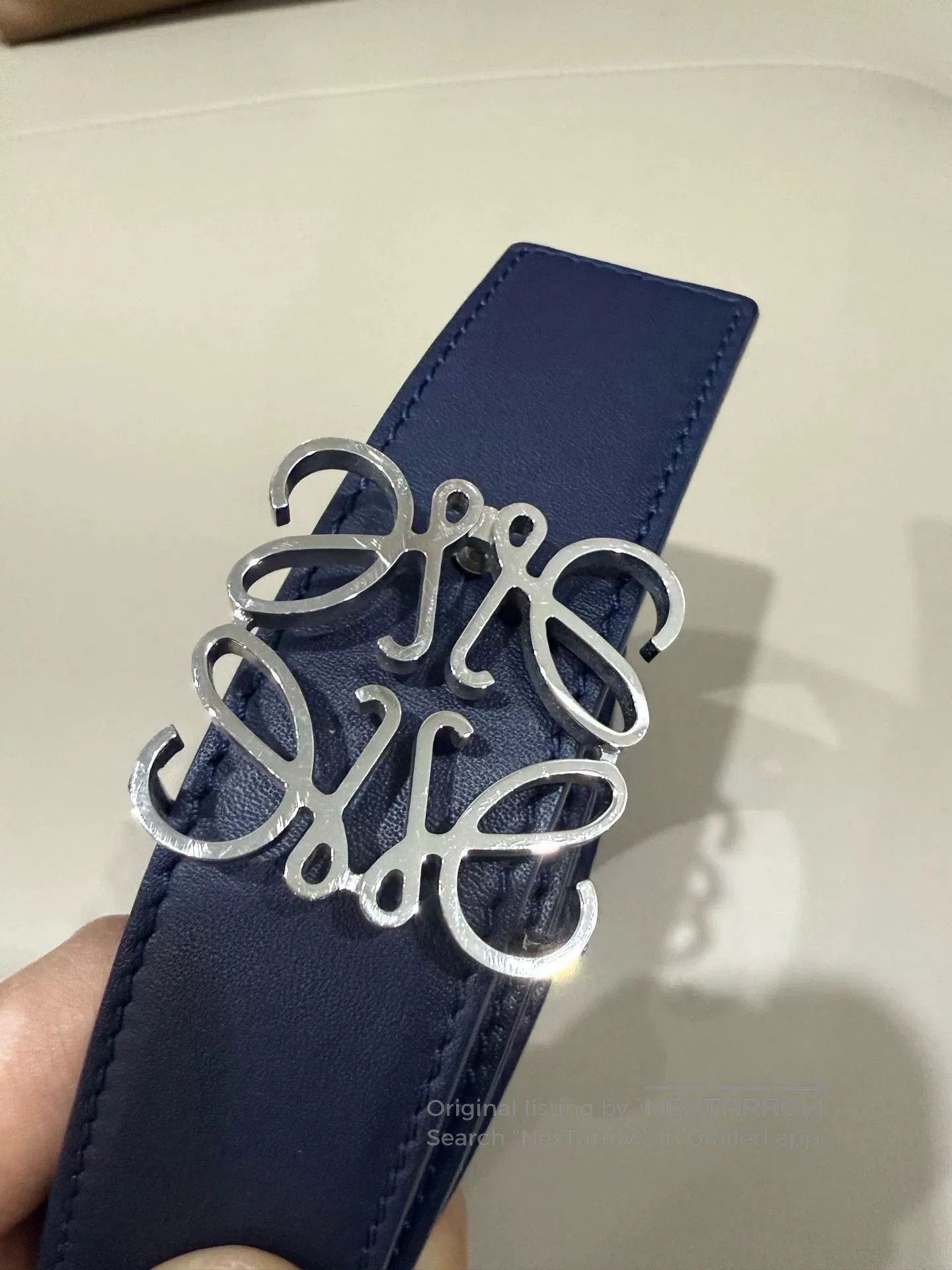 Loewe Loewe Reversible Belt Silver Anagram Buckle. Size ONE SIZE - 2 Thumbnail