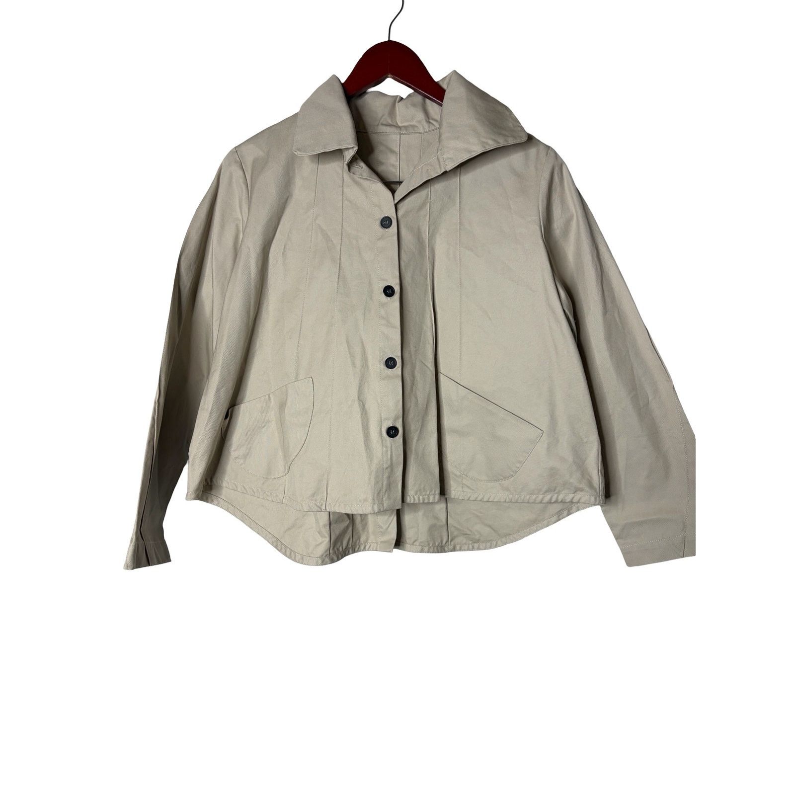 Other OKADA Paris minimalist beige cotton jacket sz T1 XS/S Size XS / US 0-2 / IT 36-38 - 1 Thumbnail