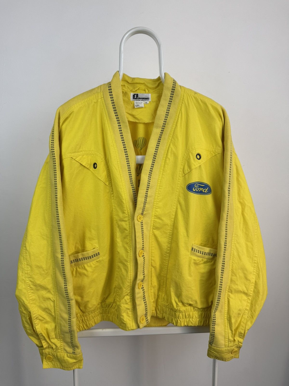 Vintage Vintage Ford Rare Racing Cotton Bomber Jacket Pilote 87 Size US XL / EU 56 / 4 - 3 Thumbnail