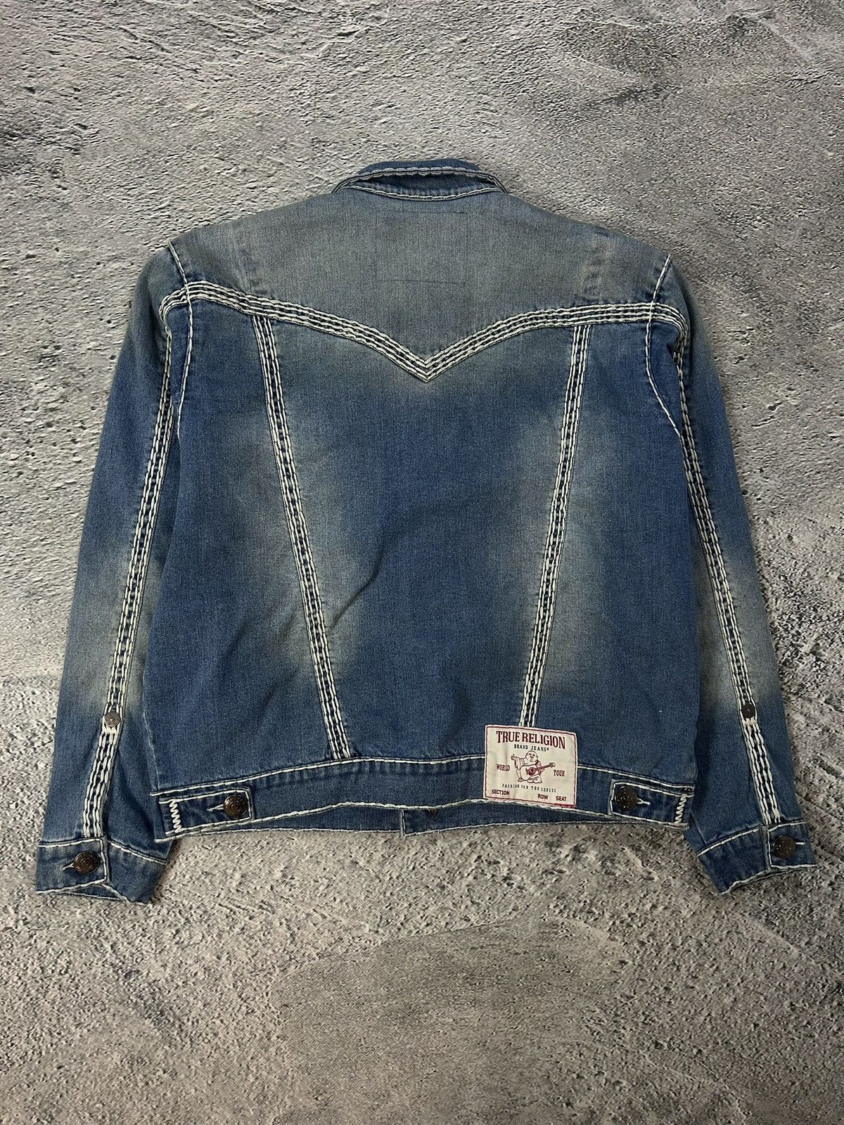 True Religion True Religion denim jacket trucker washed White stitching Size US M / EU 48-50 / 2 - 9 Thumbnail