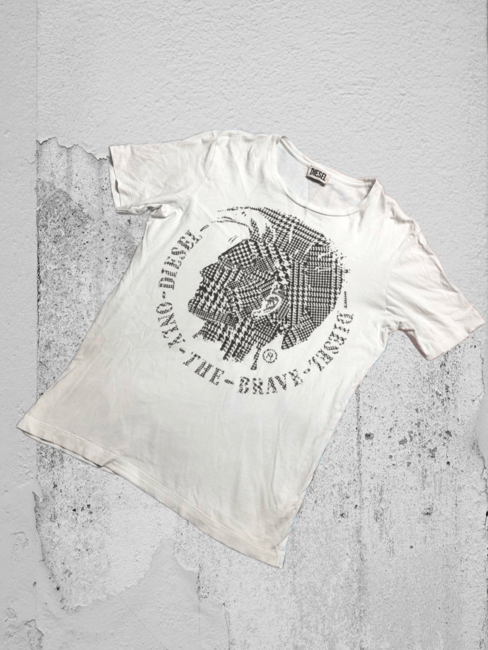 Diesel × Vintage Vintage Diesel Y2K Hype Grey Big Logo T-shirt Size S Size US S / EU 44-46 / 1 - 1 Thumbnail