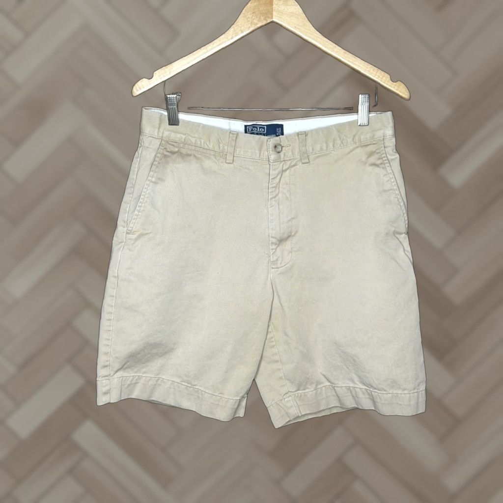 Polo Ralph Lauren Polo Ralph Lauren Mens Shorts 32 Beige Prospect Flat Front Casual Chino Vintage Size US XS / EU 42 / 0 - 1 Thumbnail