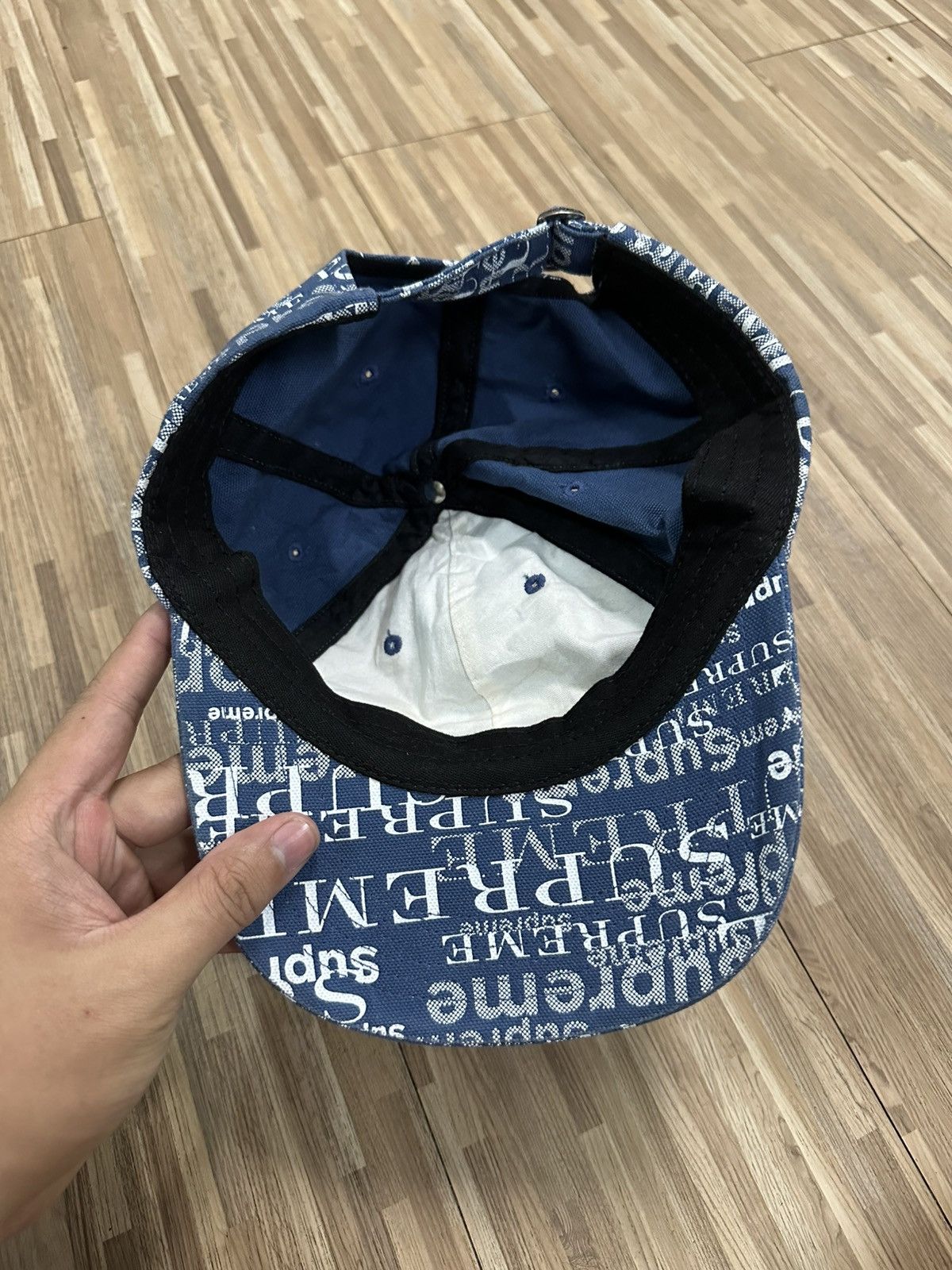 Supreme Supreme Denim 6 Panel Adjustable Hat Size ONE SIZE - 10 Thumbnail