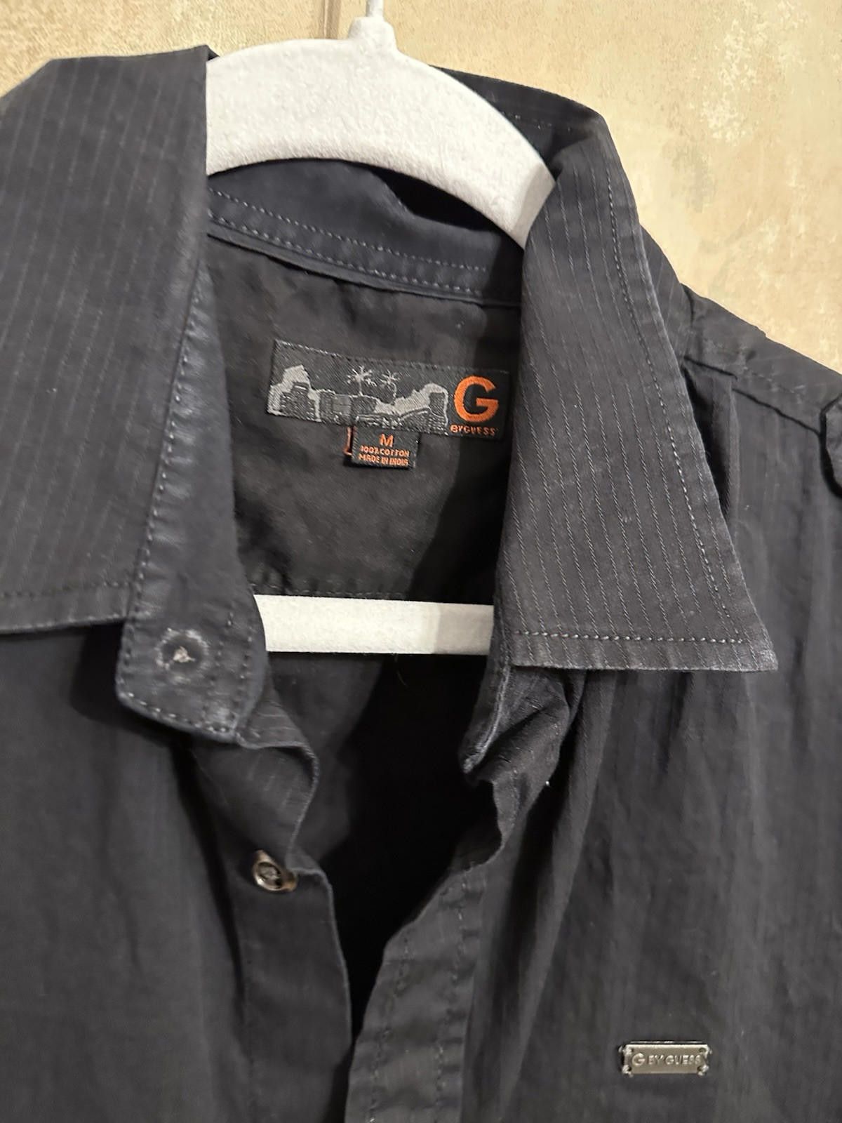 Guess Guess Men's Black Classic Button Down Size M Vintage 90’s Size US M / EU 48-50 / 2 - 2 Thumbnail