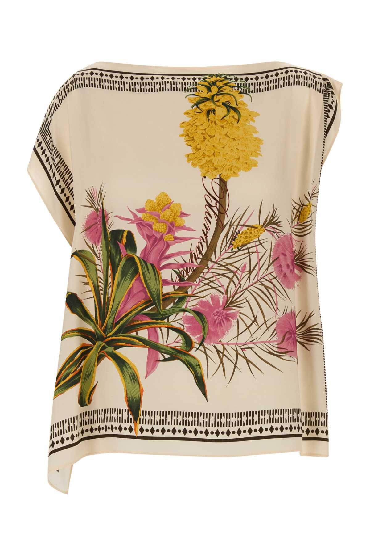 Blumarine Printed Twill Top Size M / US 6-8 / IT 42-44 - 1 Thumbnail