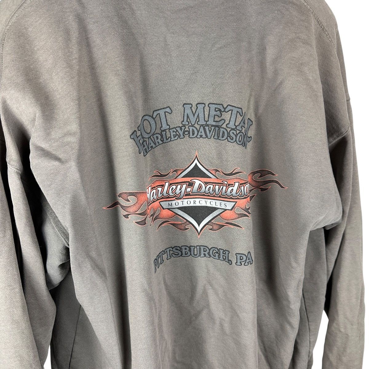 Harley Davidson × Vintage Vintage Y2K Harley Davidson Pittsburgh Full Zip Hoodie Size US L / EU 52-54 / 3 - 7 Thumbnail