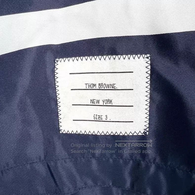 Thom Browne Thom Browne size 3 Navy Nylon Striped Shorts Size US 28 / EU 44 - 4 Thumbnail