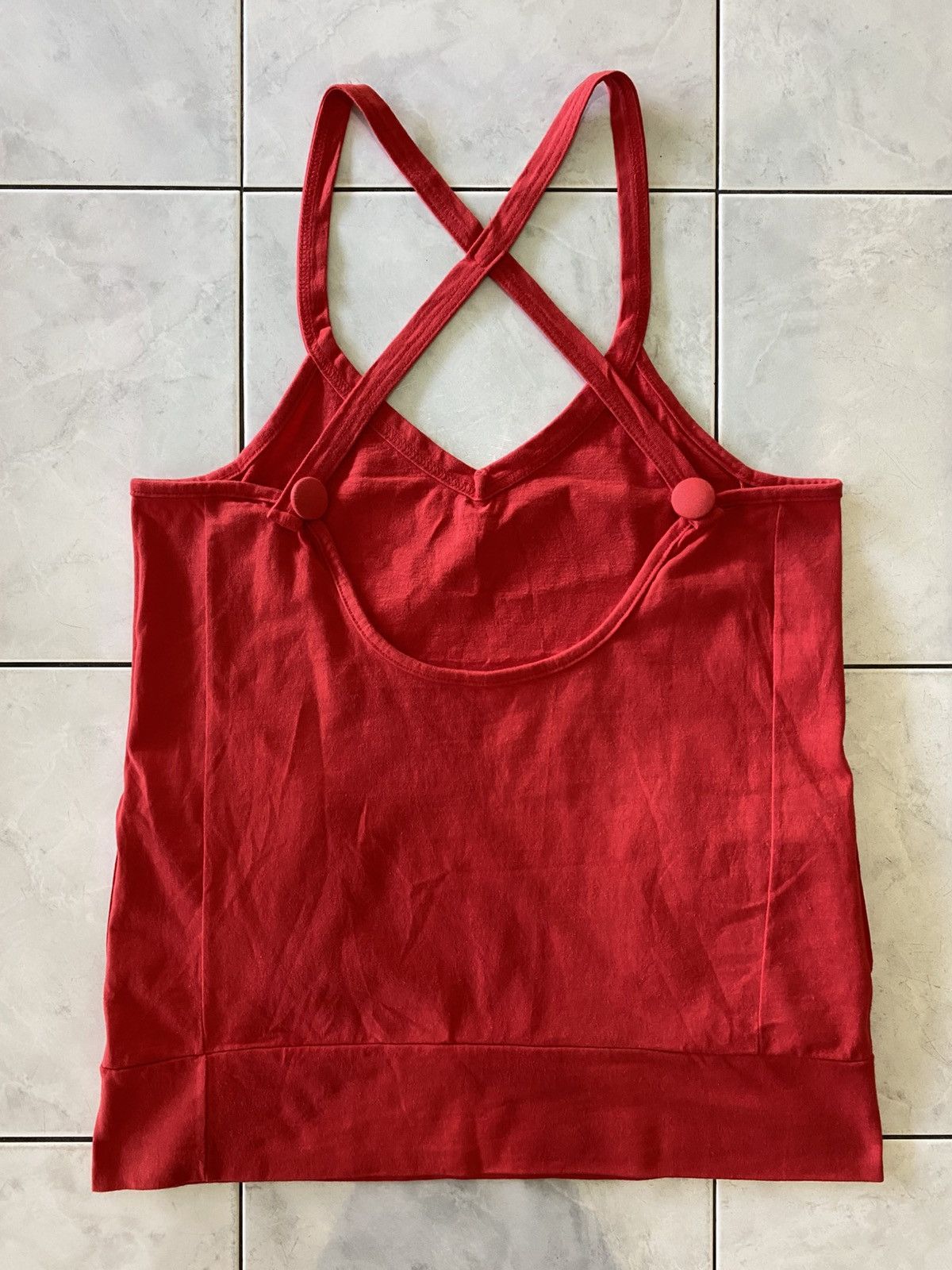 Japanese Brand Y2K Cute Red MILKFED Pocket Tank Dress Sleeveless Top Size ONE SIZE - 15 Thumbnail