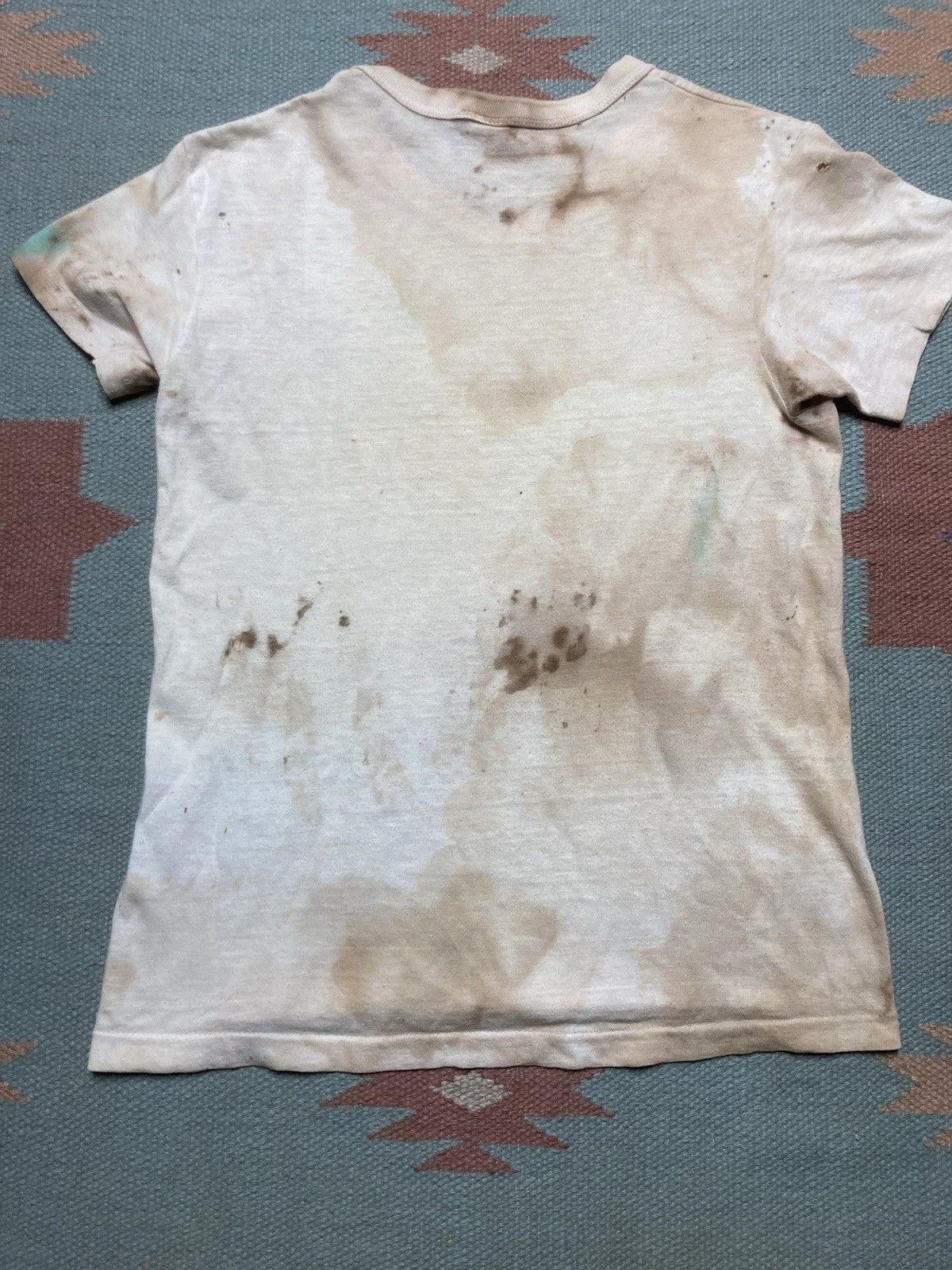Vintage 70s blank white t shirt Hanes grunge distressed 16 baby tee Size S / US 4 / IT 40 - 9 Thumbnail
