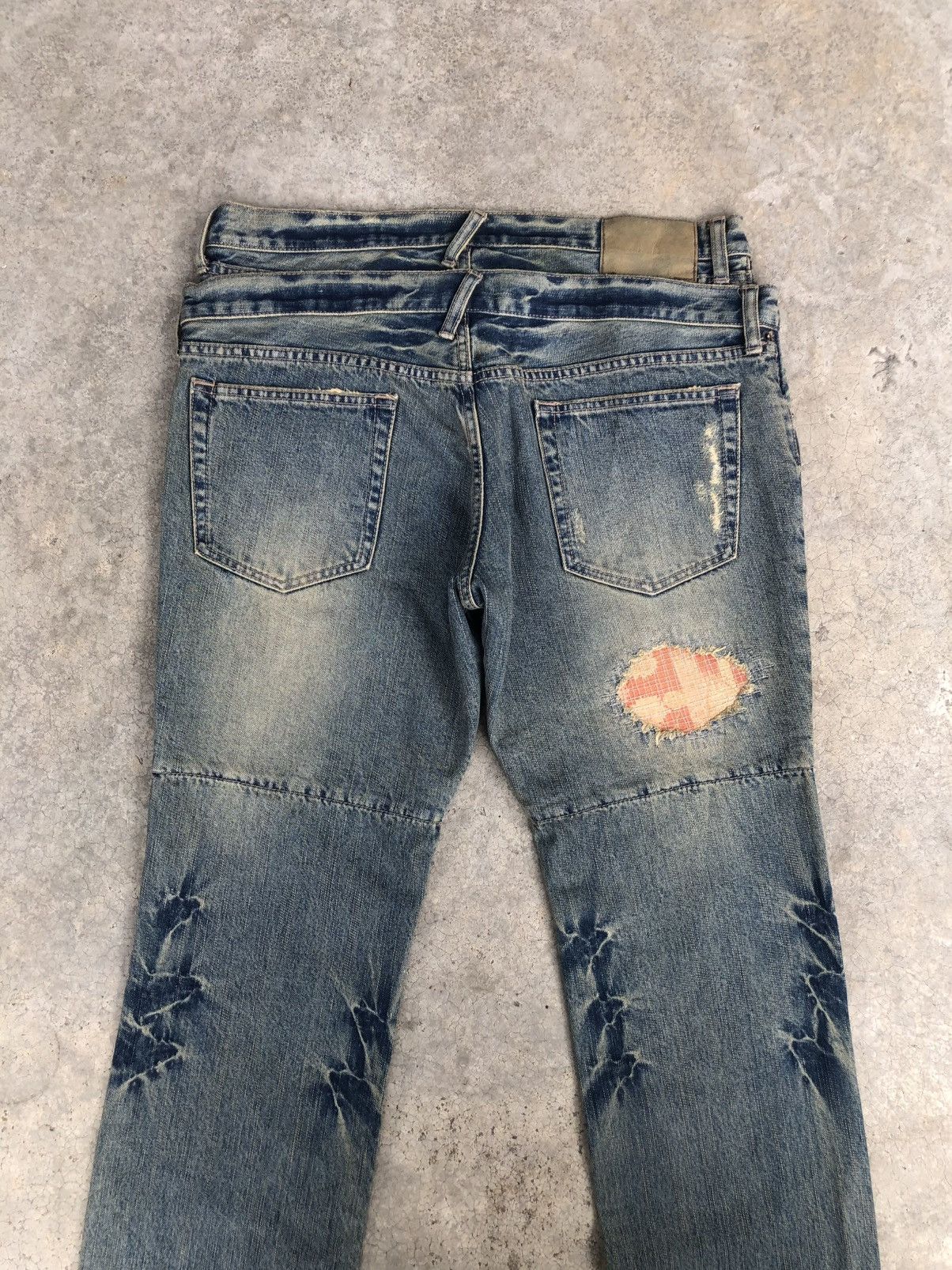 PPFM Japanese PPFM Double Waist Distressed Jeans Size US 35 - 8 Thumbnail