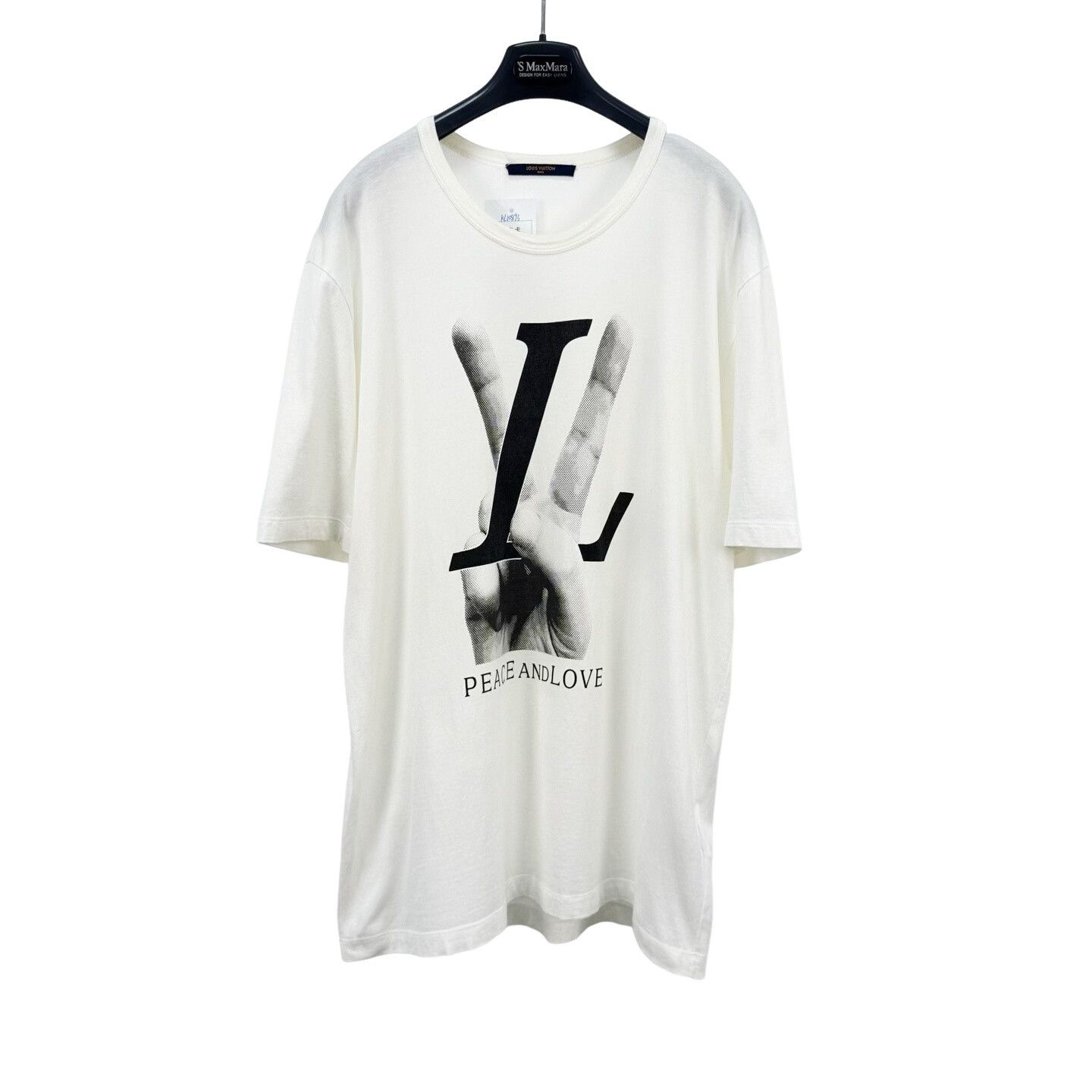 Louis Vuitton Hand LV Large Motif Peace and Love T Shirt | Grailed