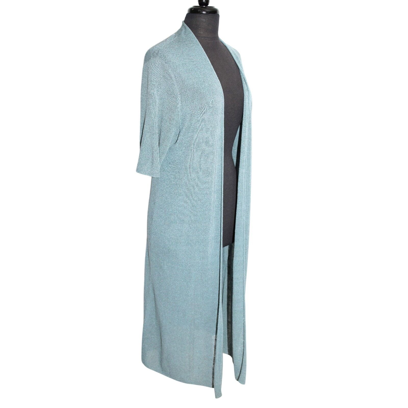 Eileen Fisher EILEEN FISHER Open Front Long Knit Linen Jacket Cardigan XL Size XL / US 12-14 / IT 48-50 - 2 Thumbnail