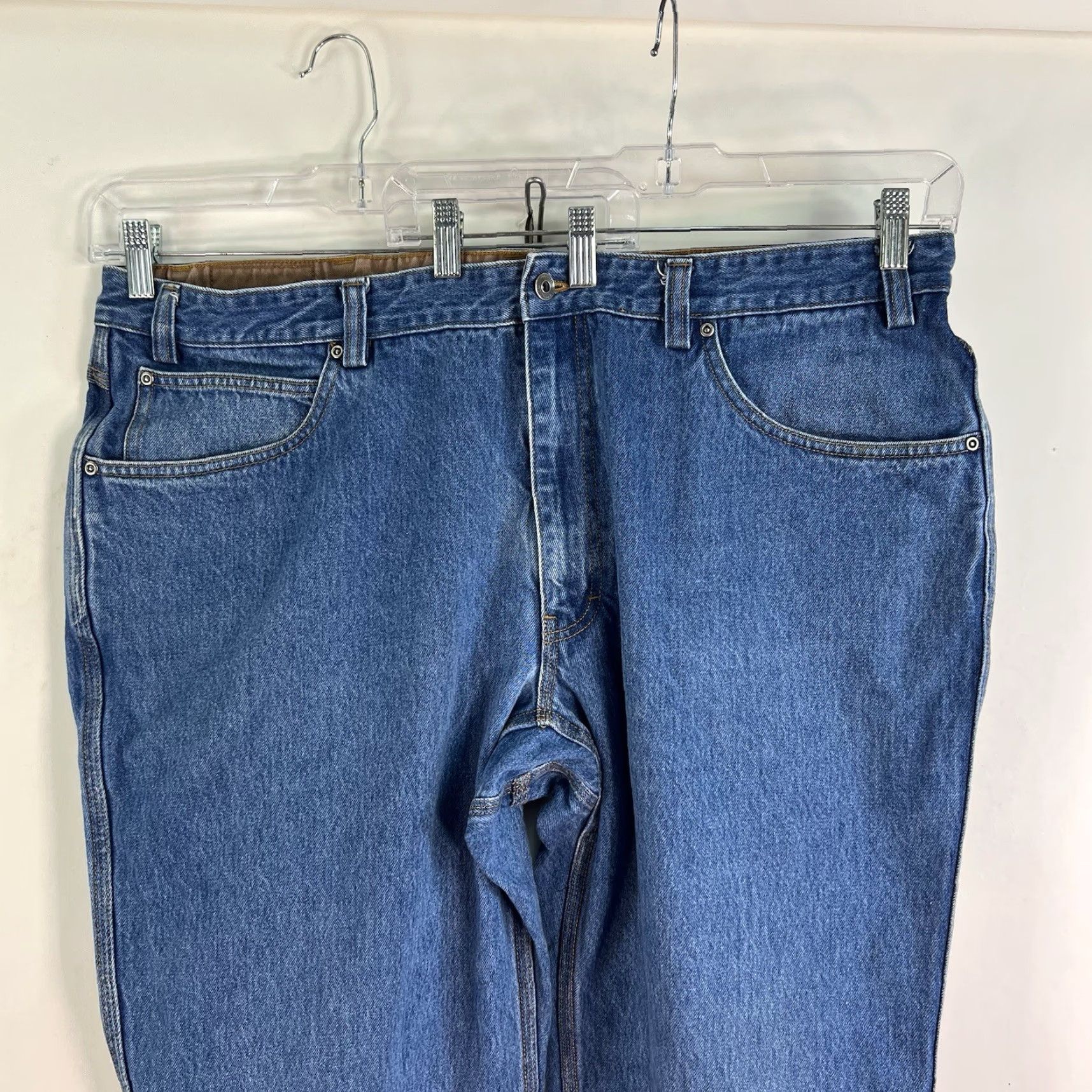 Denime DULUTH Street Denim Jeans Men’s 44x32 Denim Straight Mid 10in Blue USA Logo 5-Pocket Relaxed Fit Regular Size 44 Mens Size US 44 / EU 60 - 3 Thumbnail