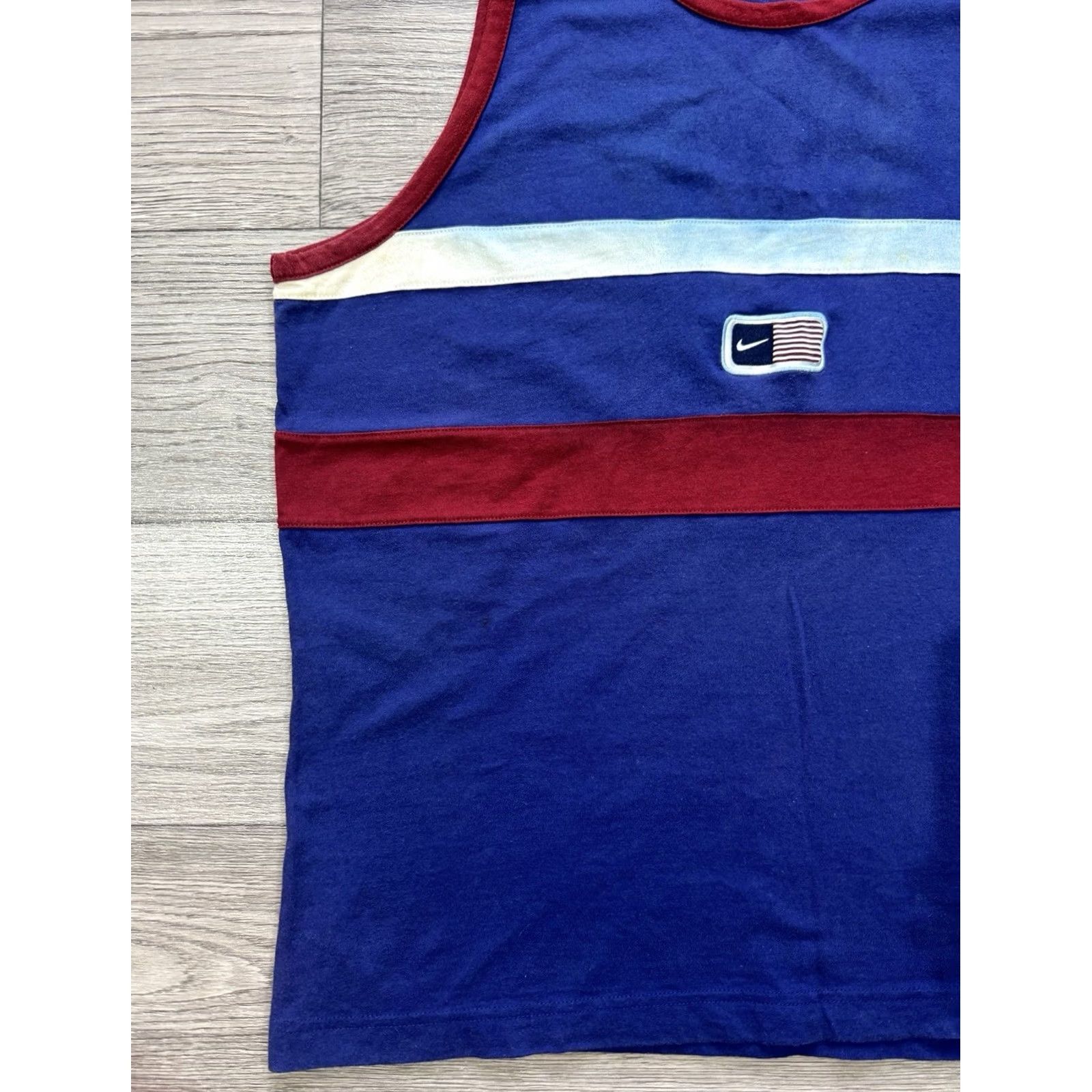 Nike VINTAGE Nike Tank Top Shirt Sleeveless USA Swoosh Navy XL Shirt Mens Blue USA 90s Size US XL / EU 56 / 4 - 6 Thumbnail