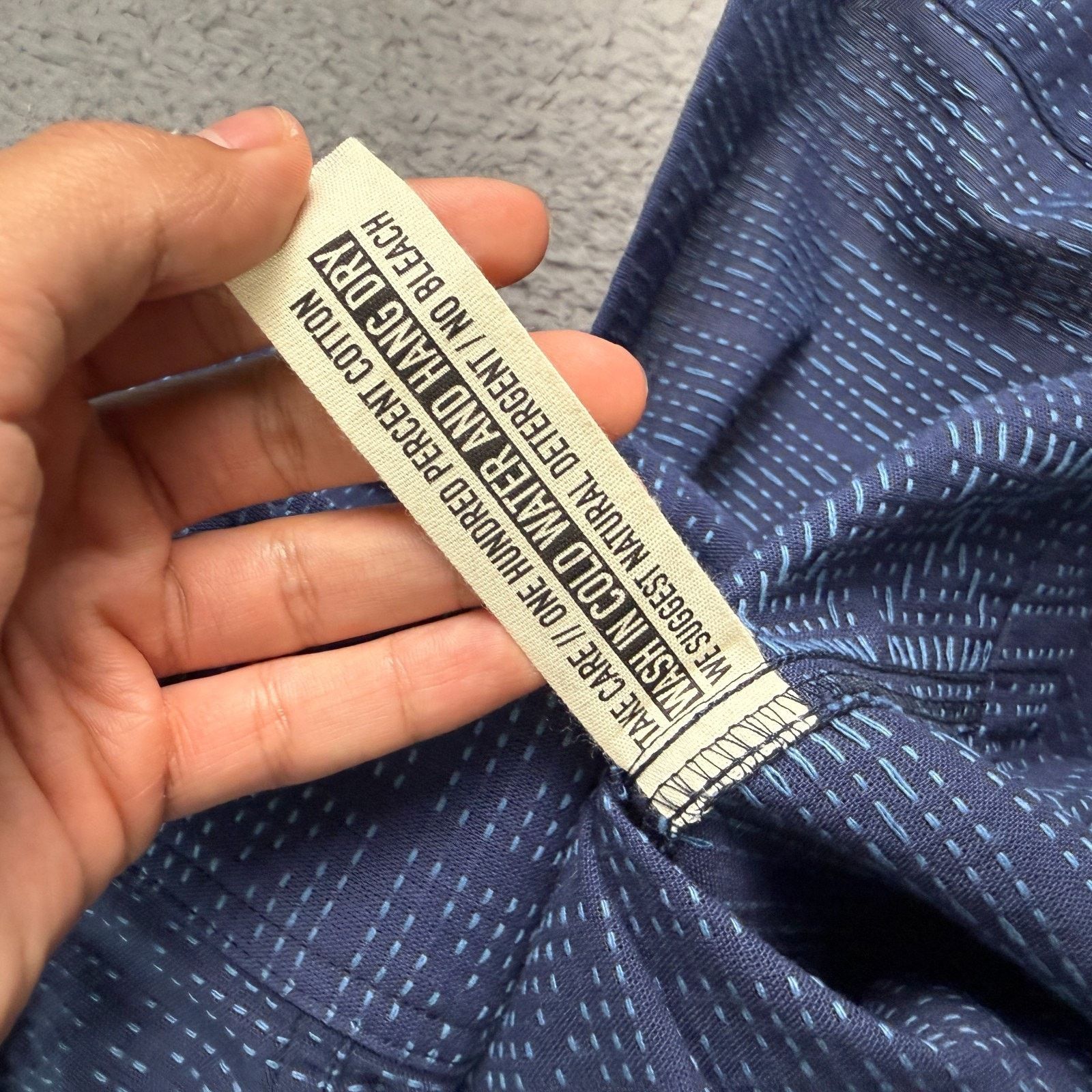 Rogue Territory Rogue Territory Sashiko Oxford Work Shirt Mens S Blue USA Size US S / EU 44-46 / 1 - 5 Thumbnail