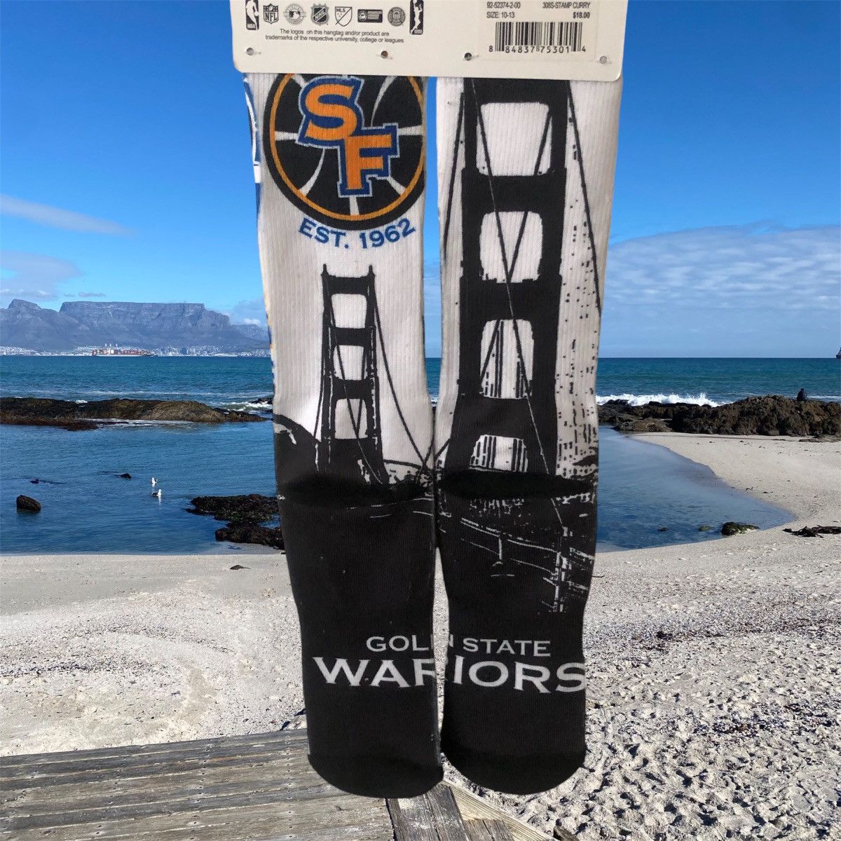 NBA Golden state warriors steph curry socks Size 44 - 5 Thumbnail