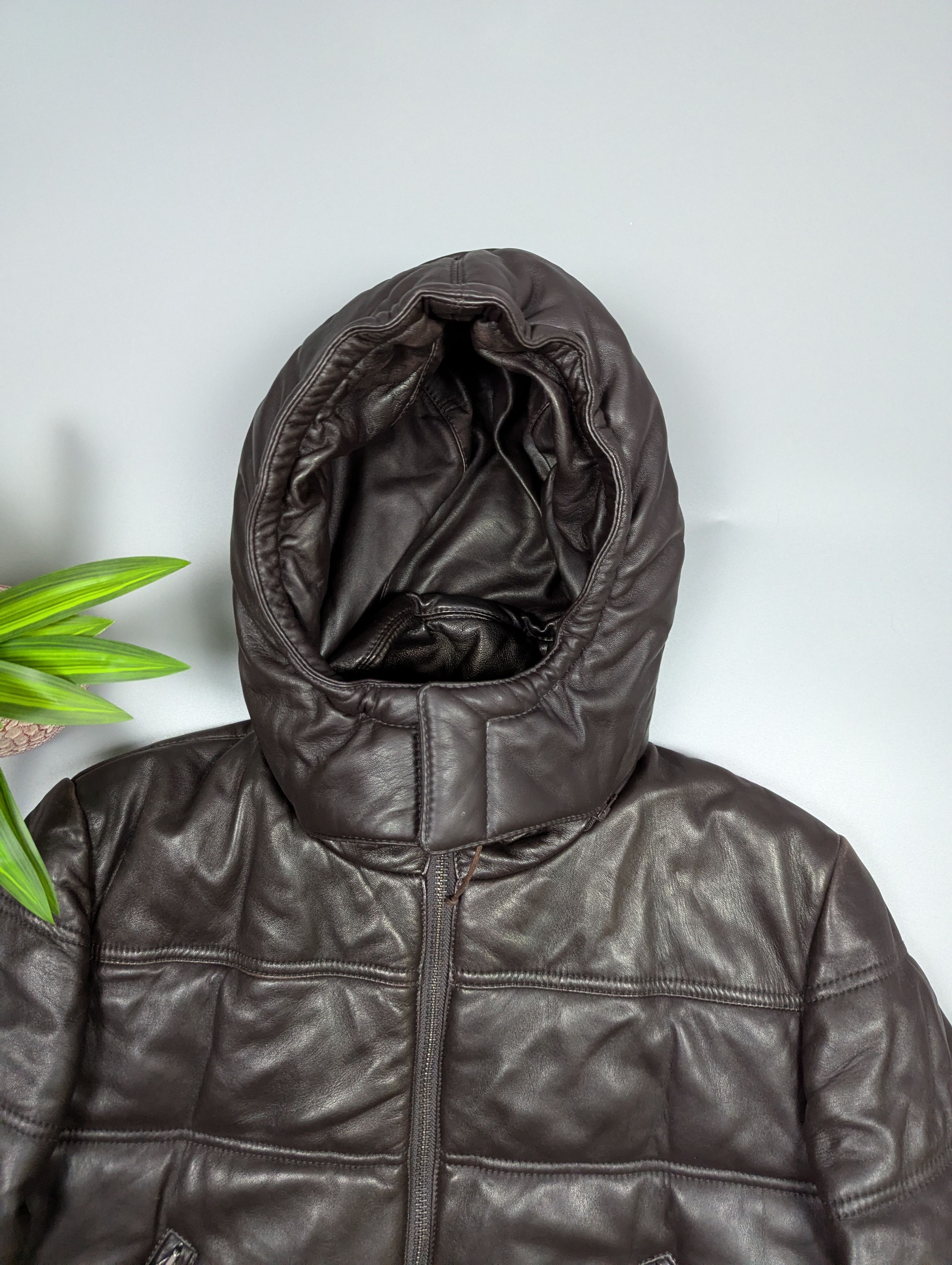 Hackett Hackett London Vintage Lambskin Leather Puffer Jacket Size M Size US M / EU 48-50 / 2 - 4 Thumbnail